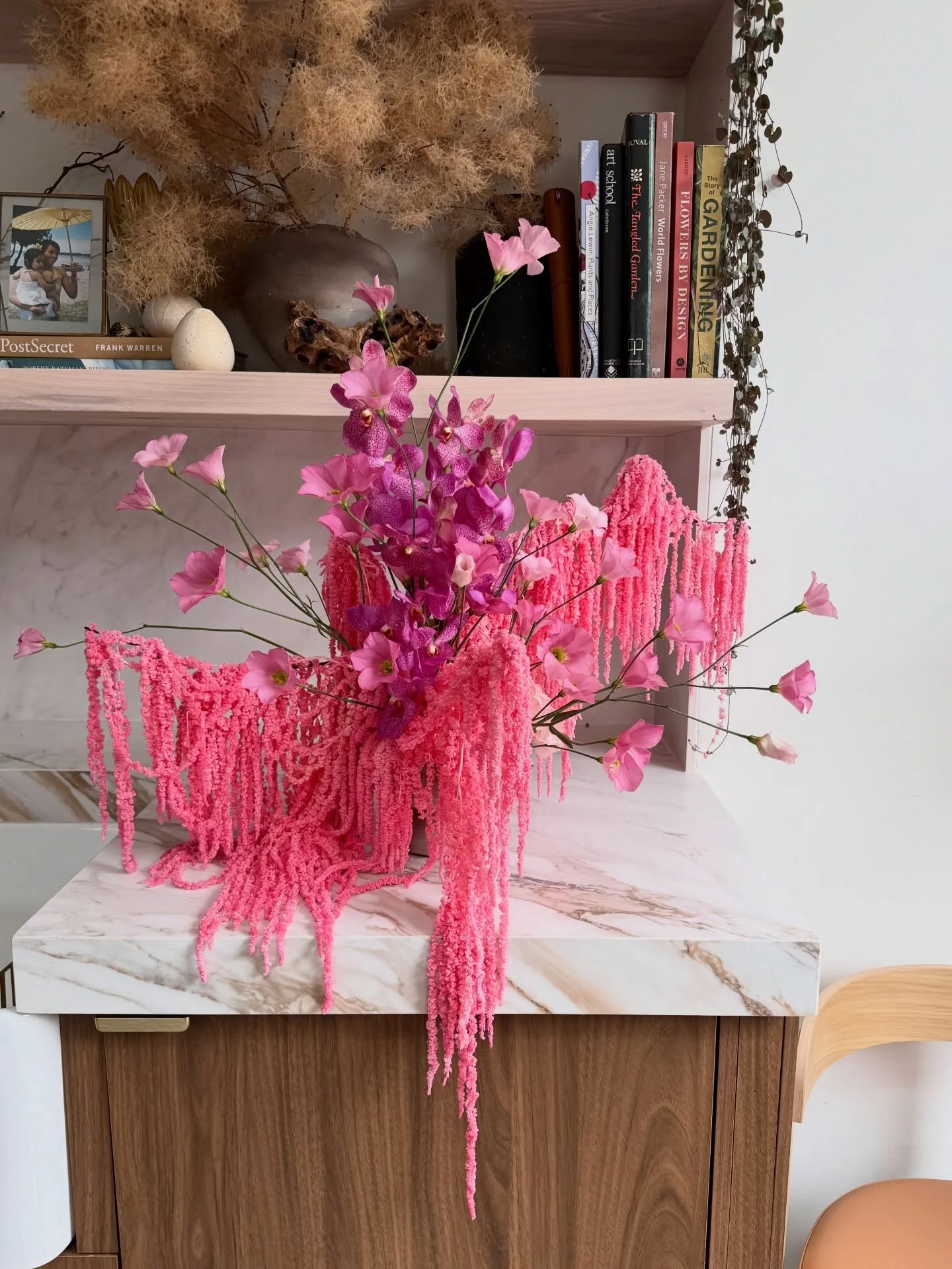How apropos to post this on the eve of National Women&rsquo;s Day. 💗  Some bts in the studio with florals for the Canadian Premiere of The Pink Pill:  Sex, Drugs &amp; Who Has Control now streaming on Paramount+ 

@d3signcanada 
@ginahumildeevents