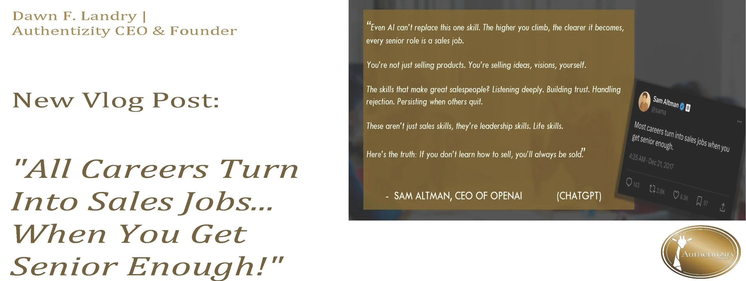 All Careers Turn Into Sales Jobs… When You Get Senior Enough!