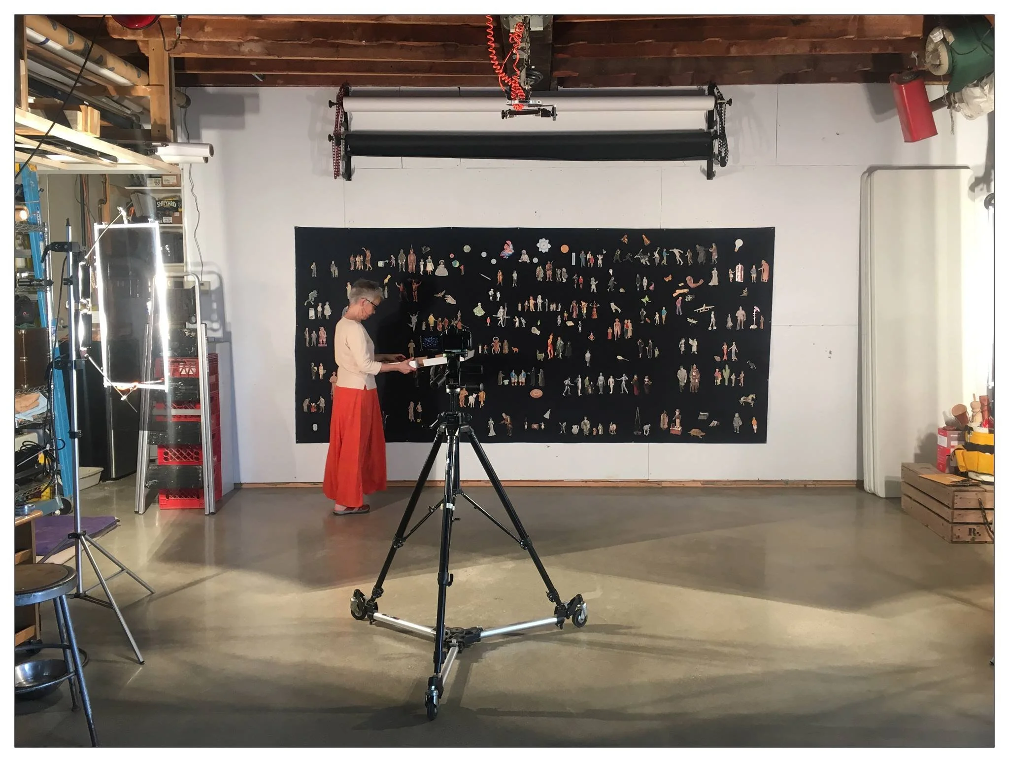 Setting up for Crystal Cawley shoot