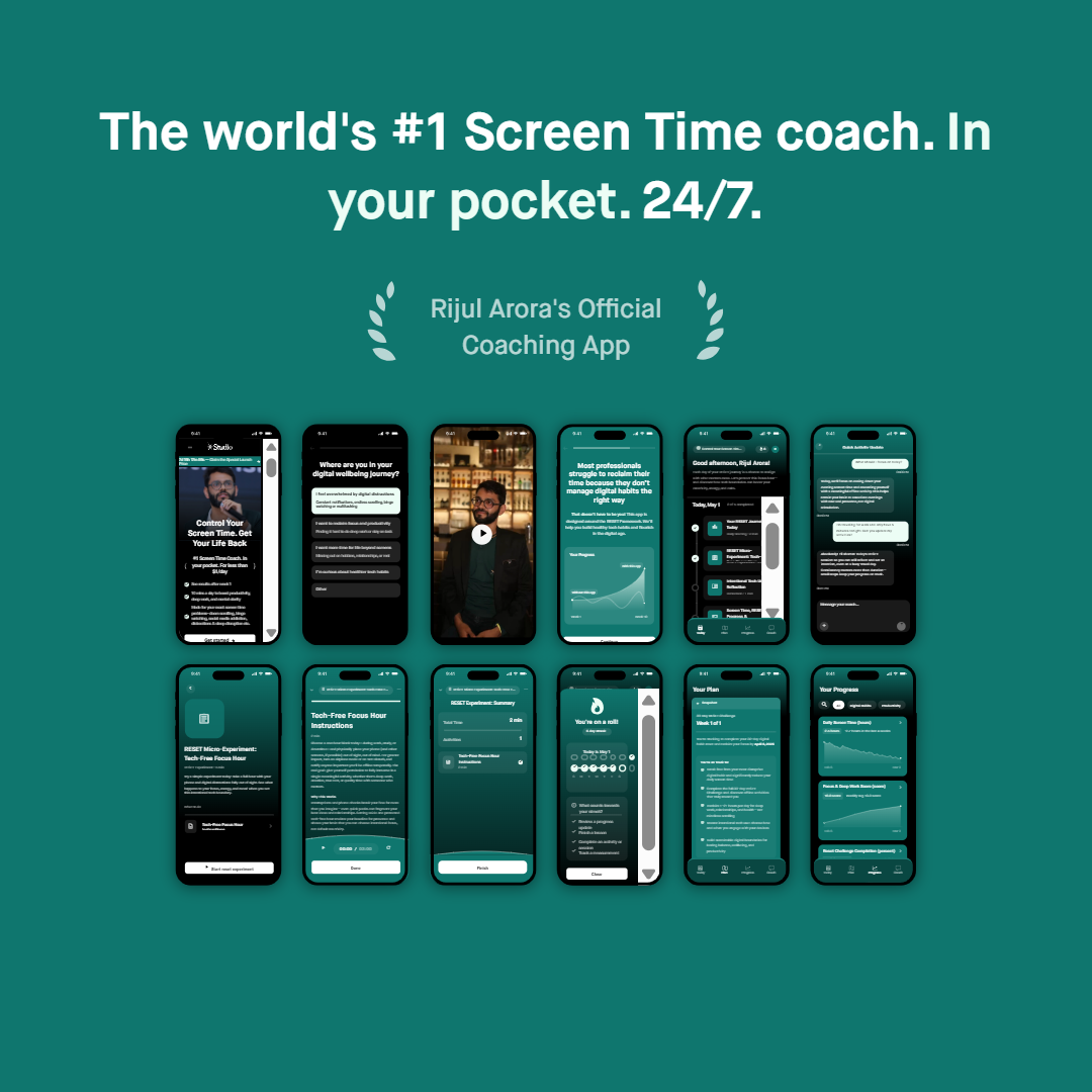 World’s #1 Screen Time Coach (powered by GenAI) in your pocket 24/7