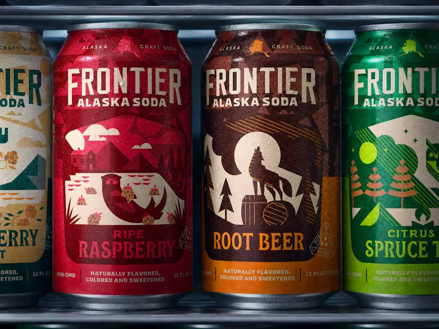 Frontier Alaska Soda Branding & Package Design