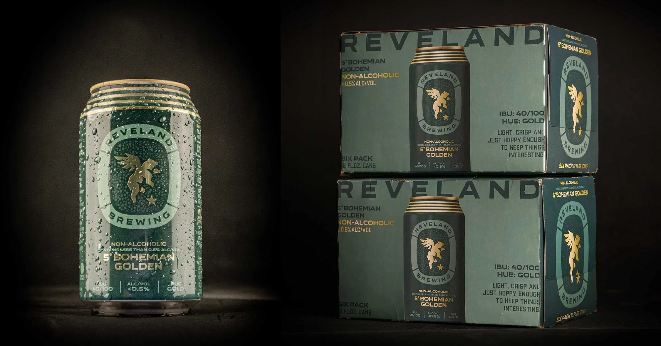 Reveland Brewing Non-Alcoholic Beer - NA Beer Branding