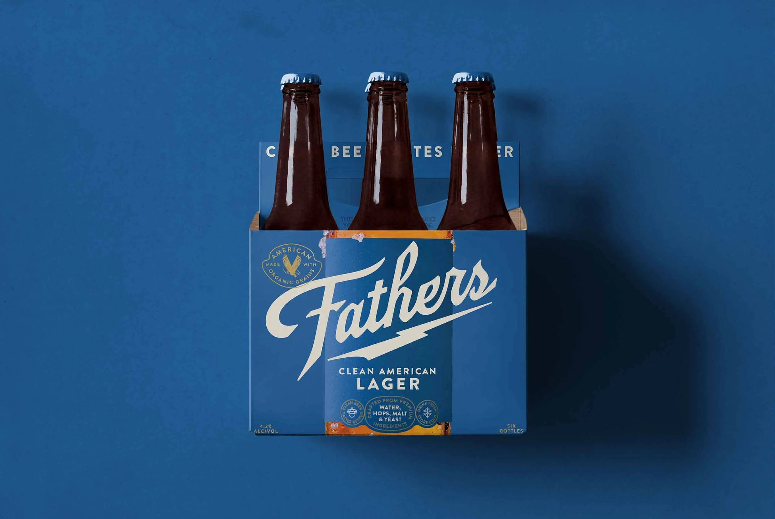 Fathers Brewing Light Bottle Label Design - Creature Theory