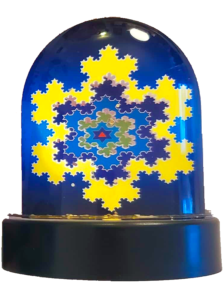 Boule à neige, Cristaux Fractals, 2025 - Miguel CHEVALIER