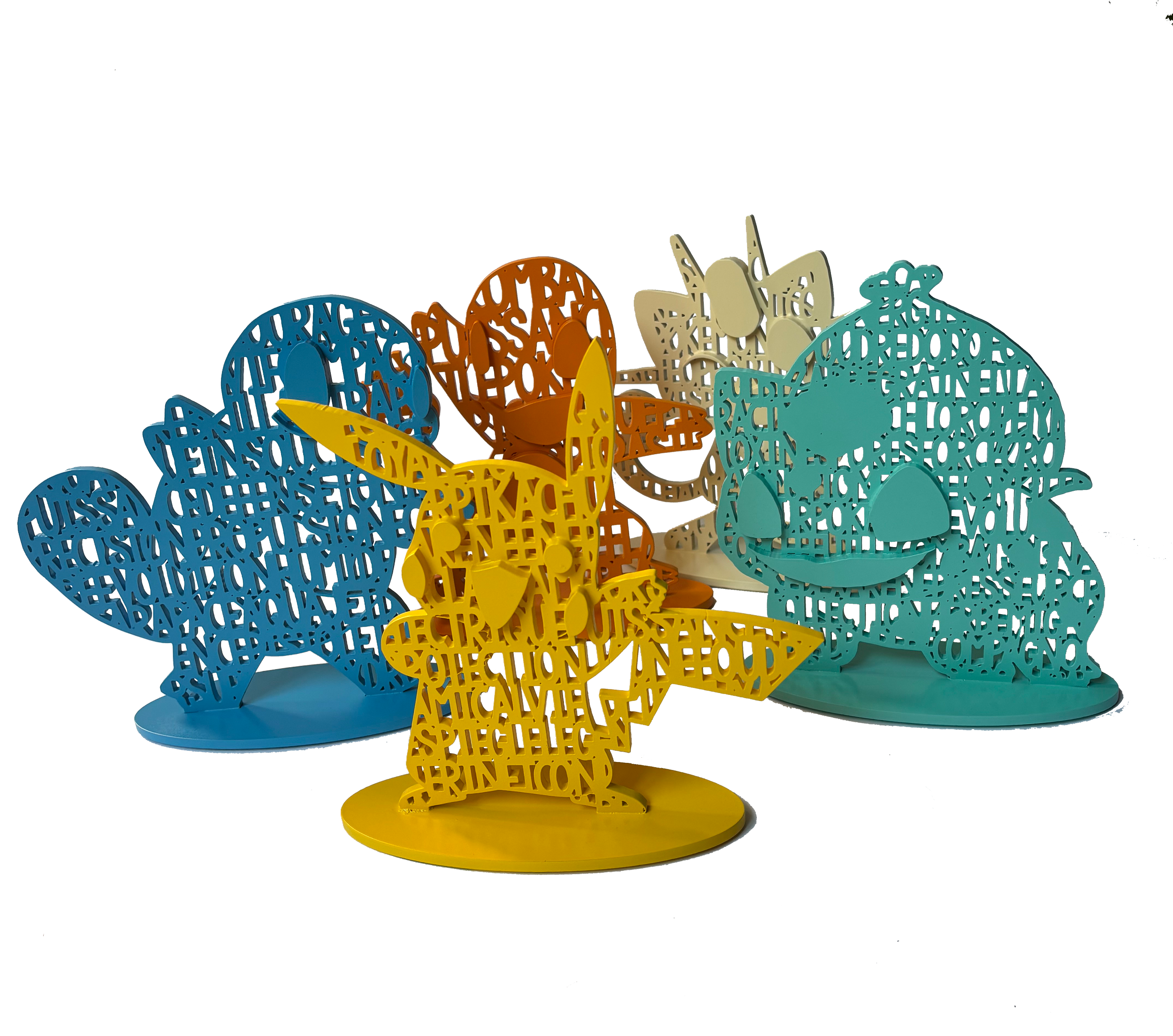 Les Pokémots, tous: 5 sculptures, ARDPG Arnaud Puig