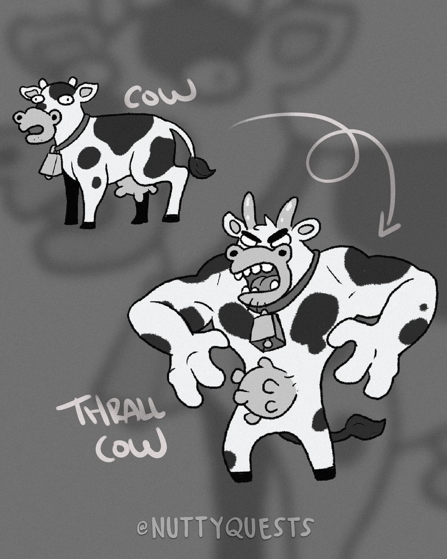 I'm not a cat, I don't say meow 
B*tch, I'm a cow, b*tch, I'm a cow 
-
Check out @nuttyquests for more, our first adventure is almost ready! 🐄
&mdash;

#lgbt #dnd #dndart #dungeonsanddragons #5e #dndcharacter #dungeonsanddragonsart #rpg #digitalart 