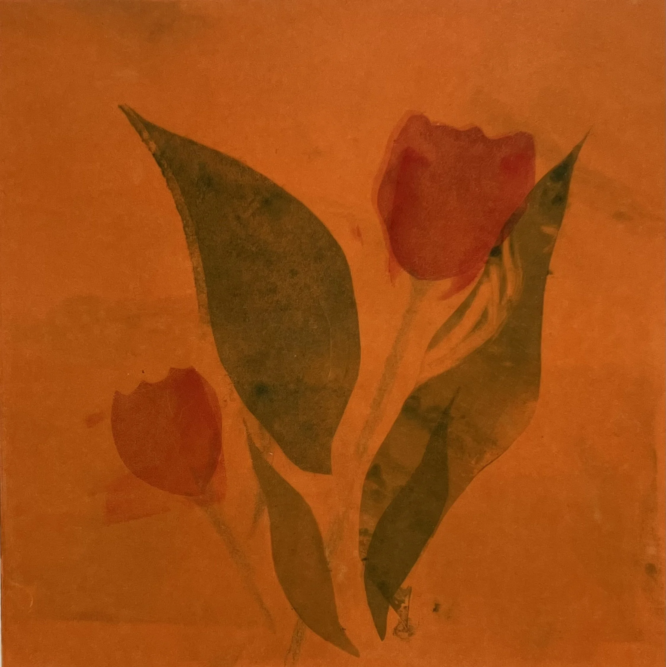 PERSISTENCE 4  Monotype;. Image size 6.5 x 6.5; 13 x 11.5 with frame. Free shipping. $650.00