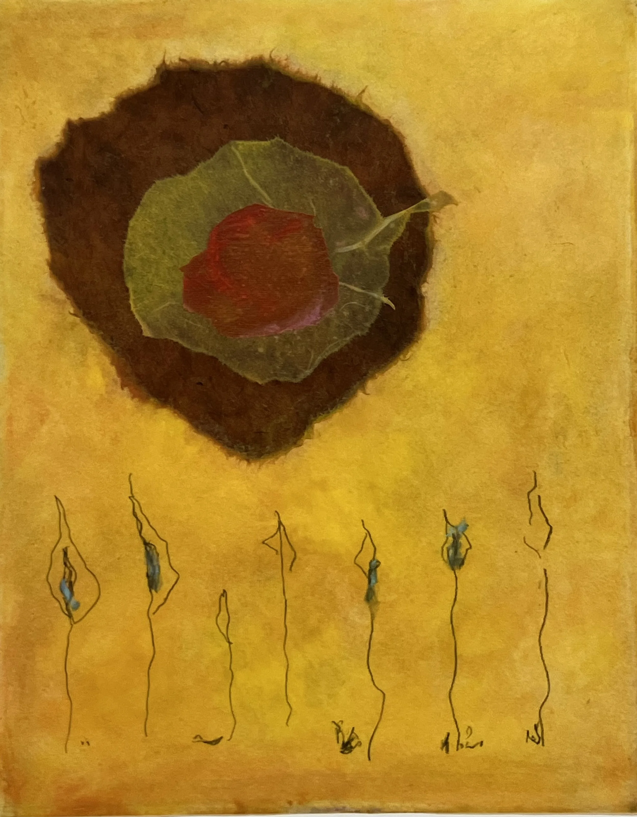 SEEKING REDEMPTION  Etching, aquatint, and chine collé;. 18 x 14 with frame. Free shipping. $750.00