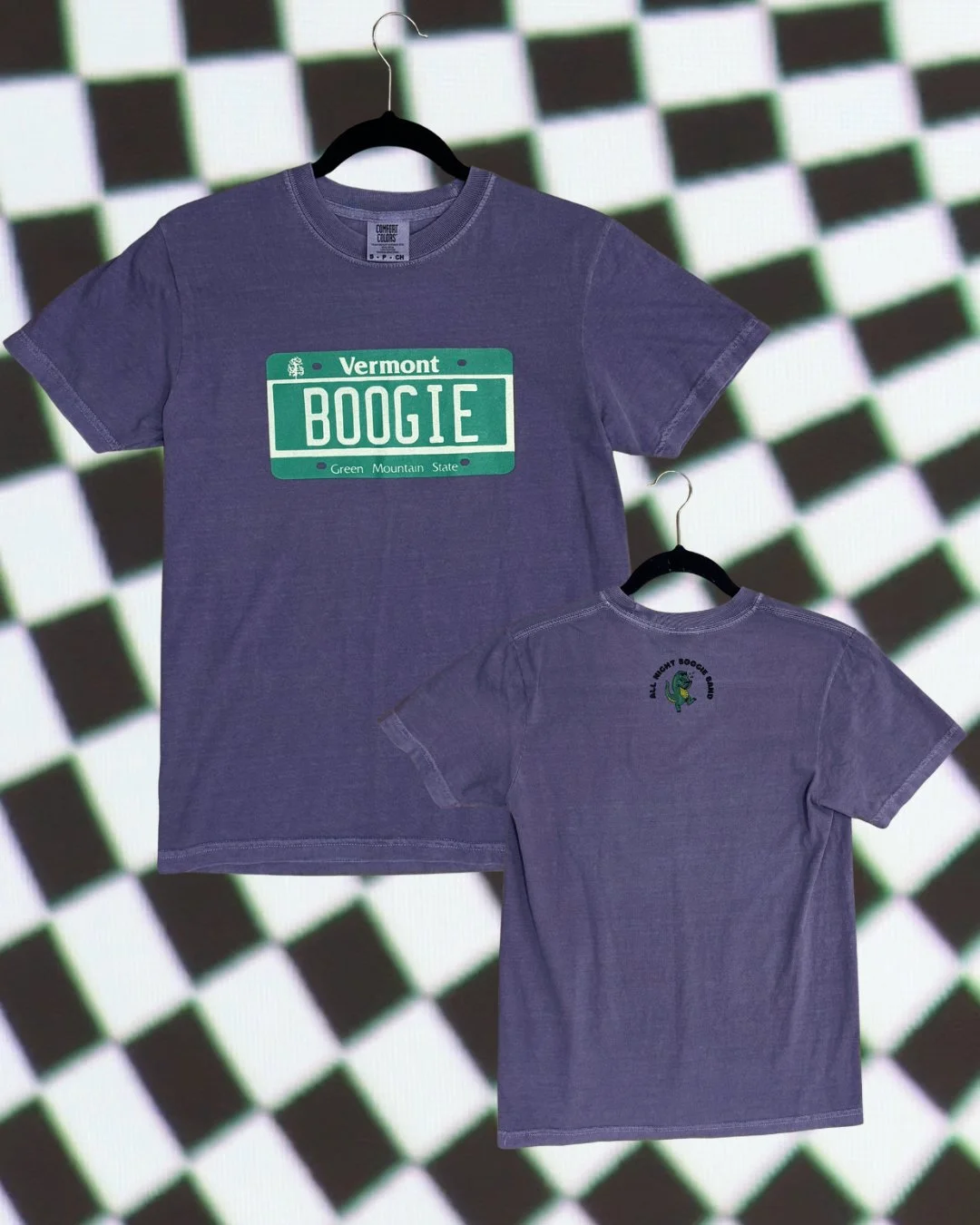 Boogie License Plate T-Shirt - Dark Lilac