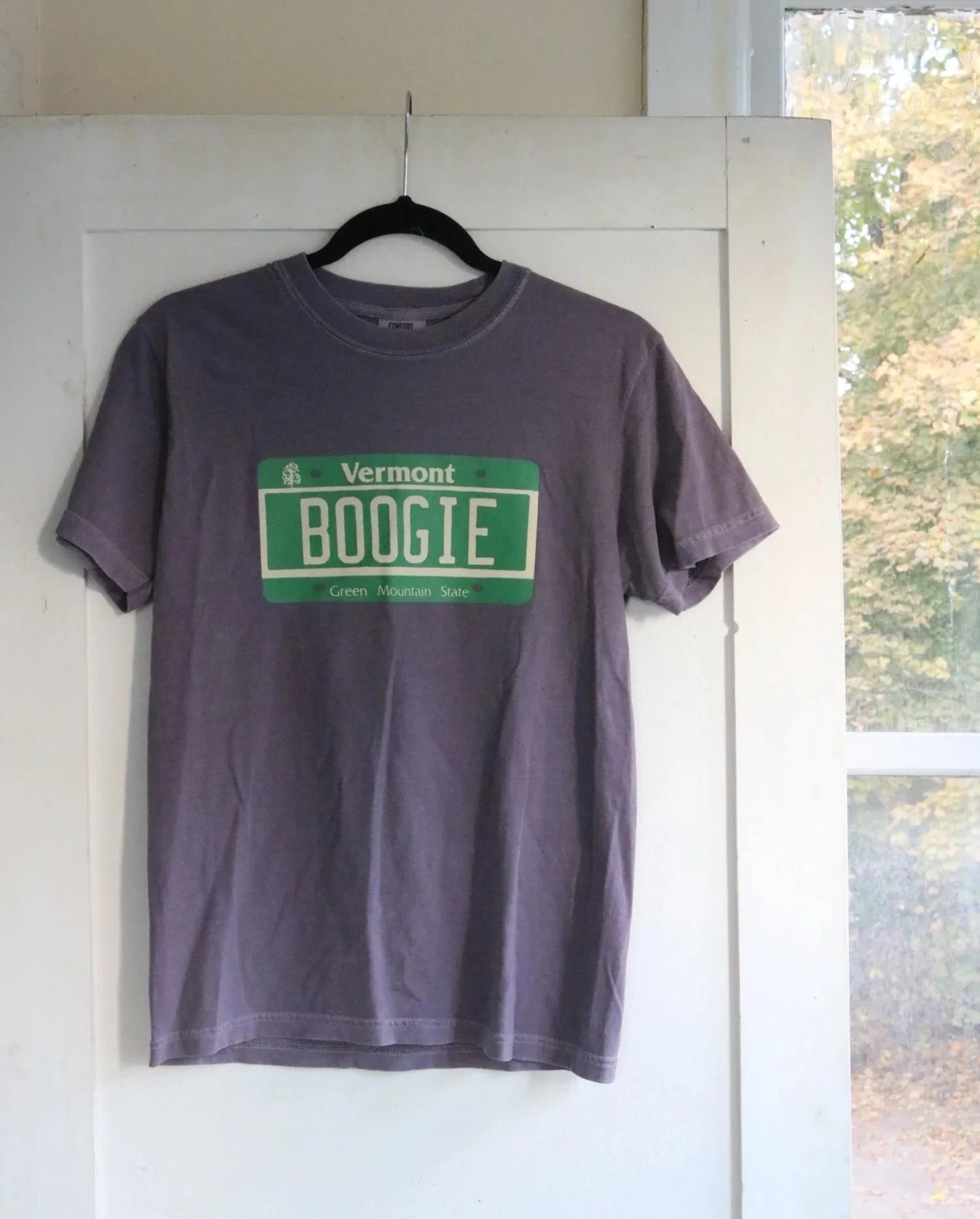 Boogie License Plate T-Shirt - Dark Lilac