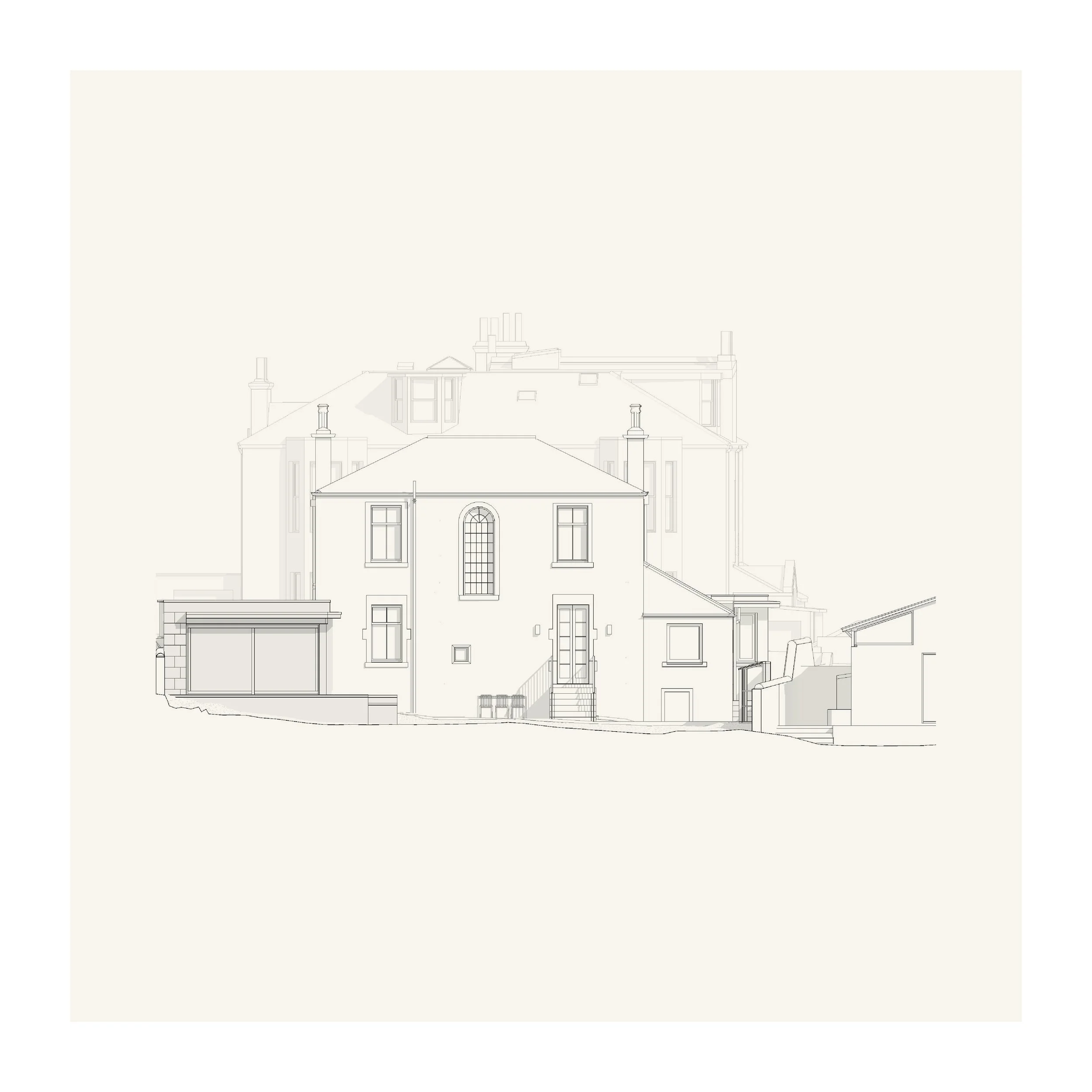 026 - 14 Mansionhouse Road - Elevation Rear.jpg