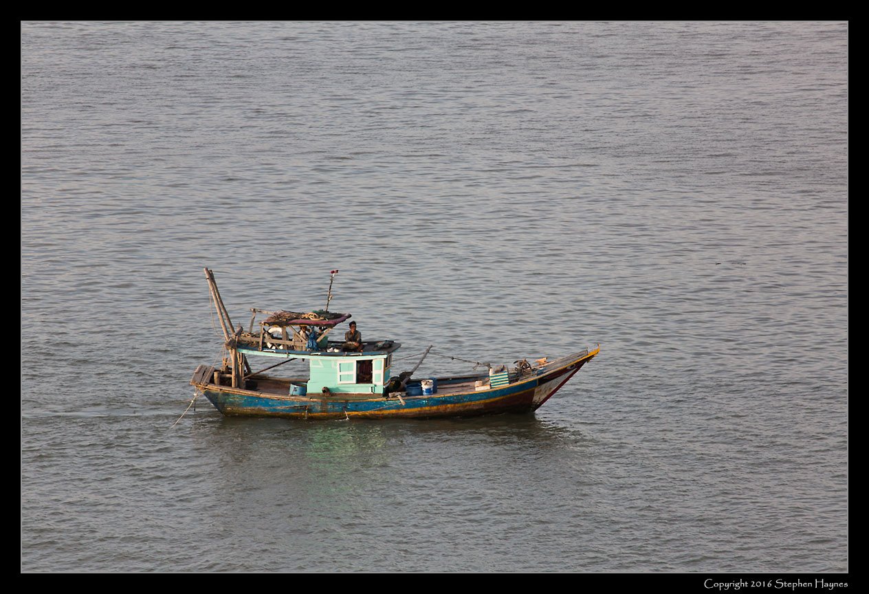 At Sea in the Gulf of Thailand --
A trio of small fishing boats encountered as we sailed to Phu My, Vietnam.