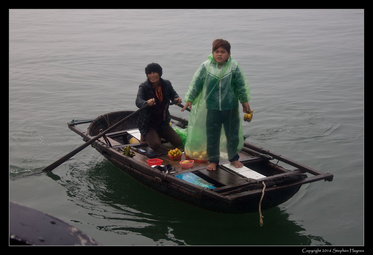 Halong Bay, Vietnam --
Third vendor. How can they possibly be making a living?
