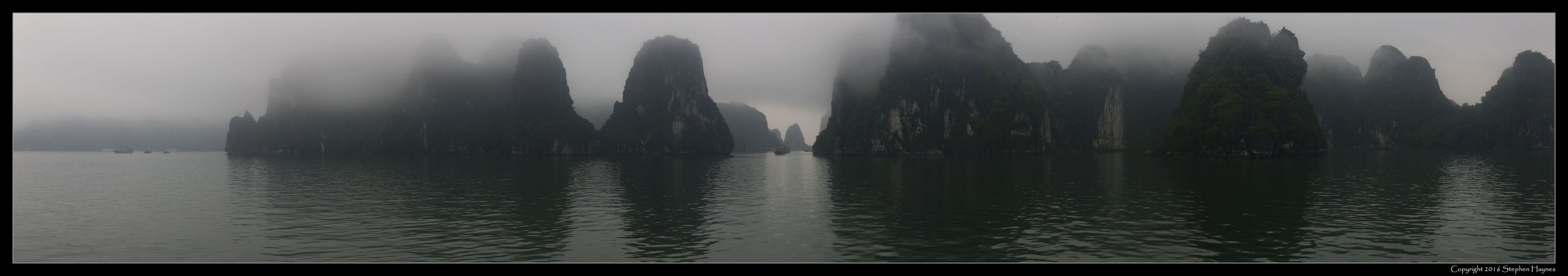 Halong Bay, Vietnam --
Moody panorama of the Halong Bay islands.
