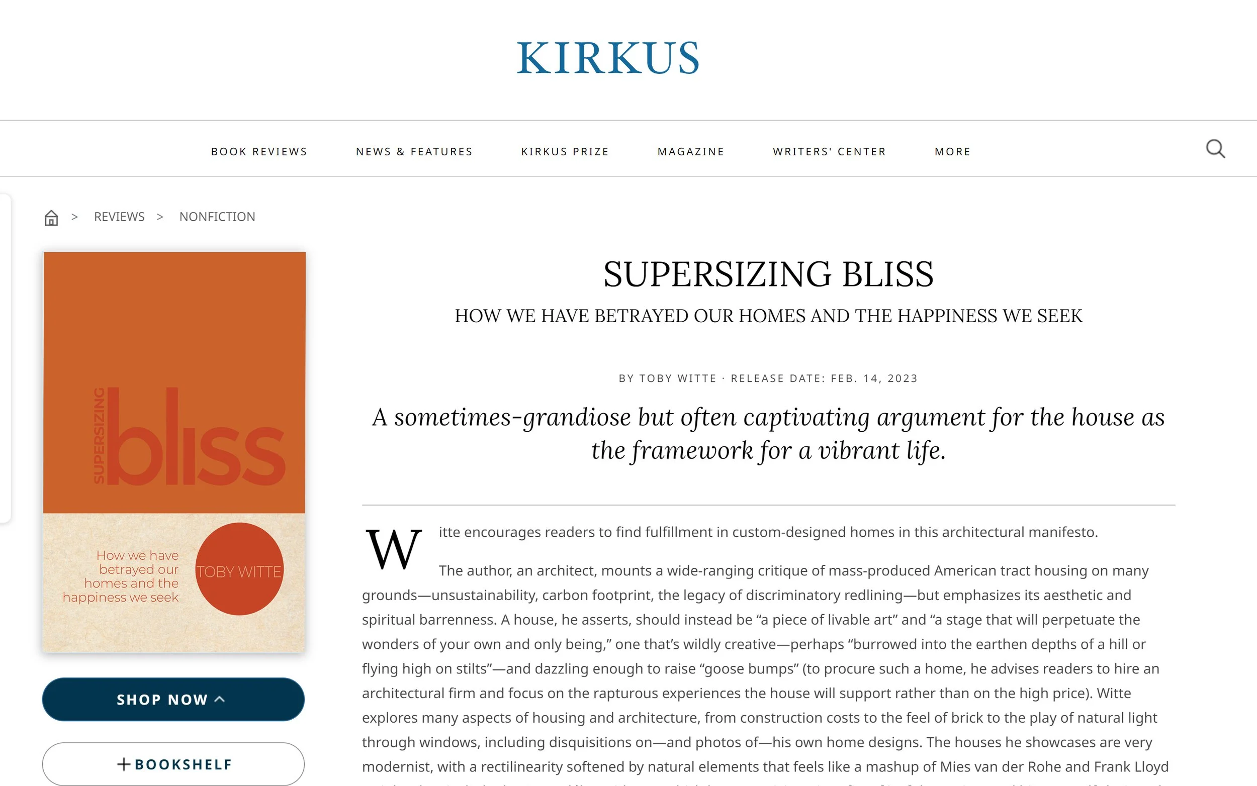 A Book Review By Kirkus