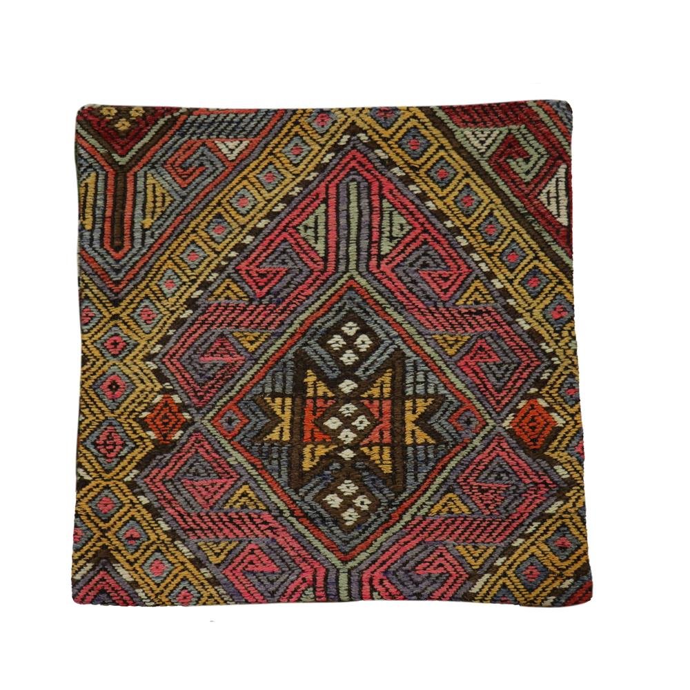 Turkish Vintage Pillow Case, Multicolor