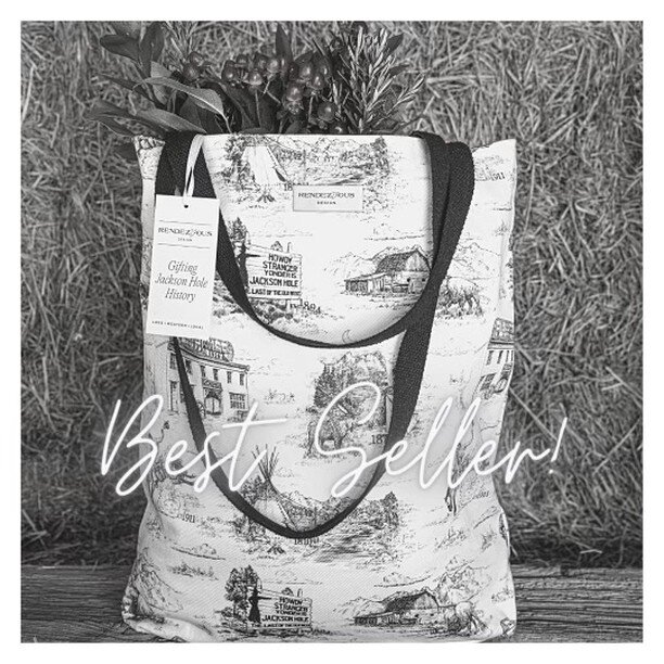🌟BEST SELLER🌟 The Vintage Jackson Hole Market Tote Bag is back in stock!  Gift Jackson Hole History&trade; with these luxe western local gifts made right here in Wyoming! Perfect hostess, holiday, wedding or souvenir gifts🤠

🛒 Shop RendezvousDesi