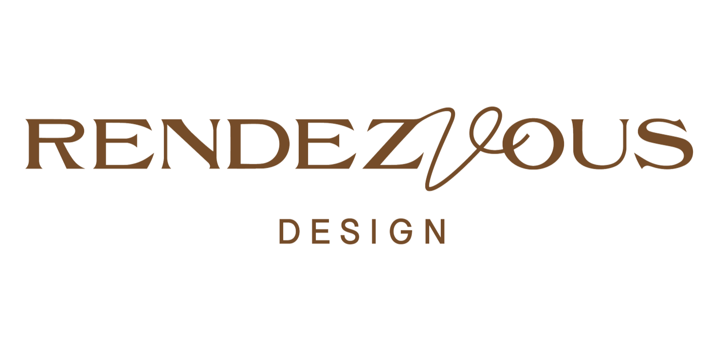 Rendezvous Design wordmark logo in brown