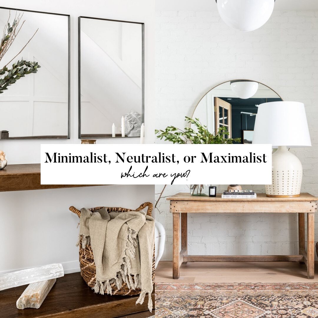 &bull; Brush up on some interior design terminology by finding out if you're a minimalist, neutralist, or maximalist! 

If you're a minimalist: You focus on using a sparing amount of furniture and fewer details for a clean, uncluttered look. 
You go 