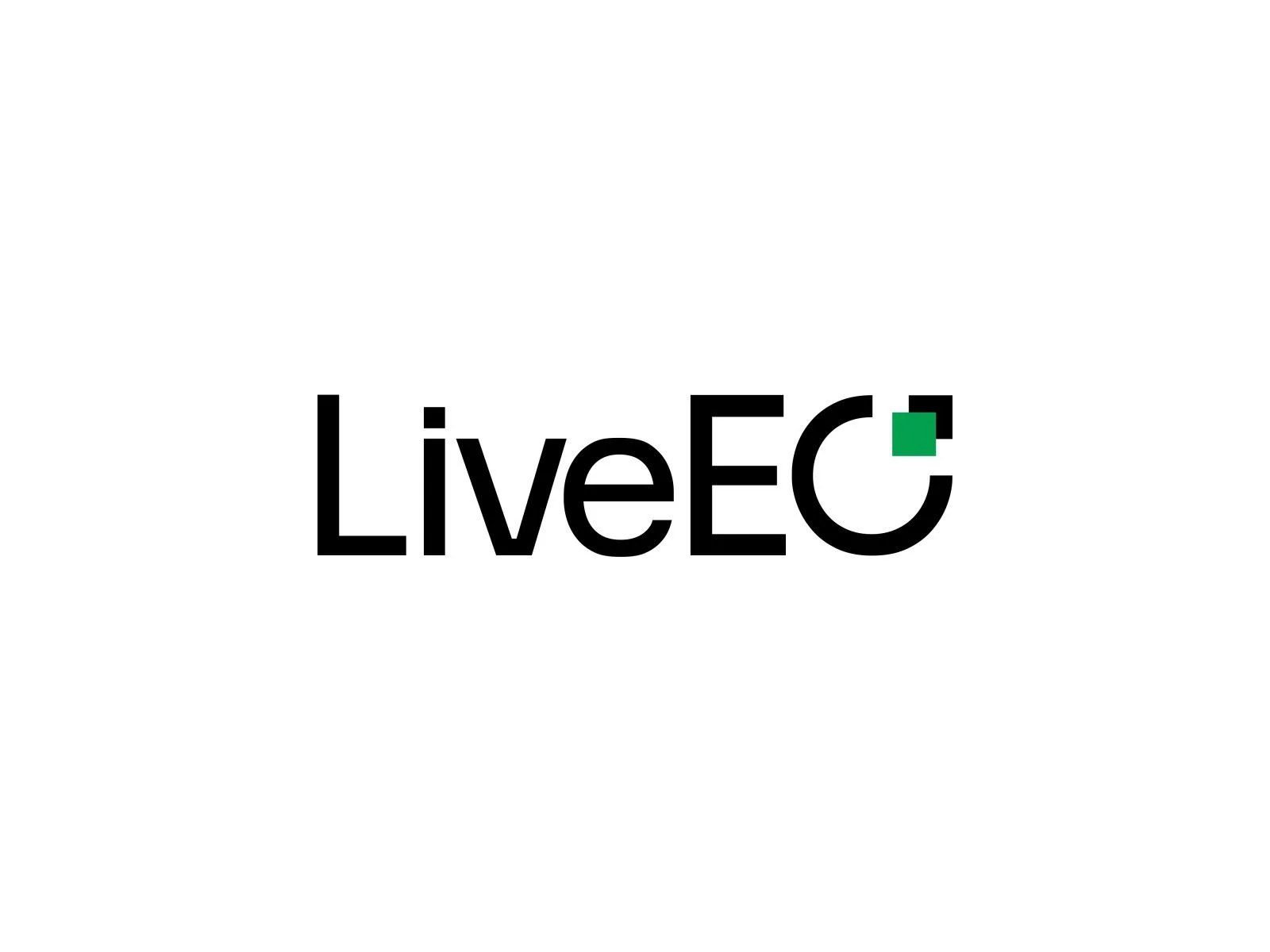 Logo with the text 'LiveEC' and a green square over the letter 'C'.