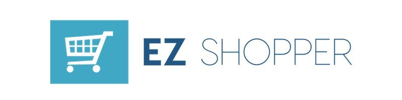EZ Shopper logo with a shopping cart icon in a blue square and the words 'EZ Shopper' next to it.
