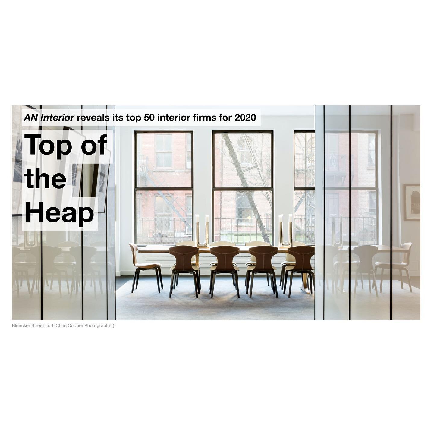 Honored to be named one of the top 50 interiors firm on @archpaper third annual top 50 list of AN Interior! Needless to say, we can&rsquo;t wait to design INSIDE again 😉

#lubranociavarra #architecture #archpaper #aninteriormag #aninteriorfall2020 #