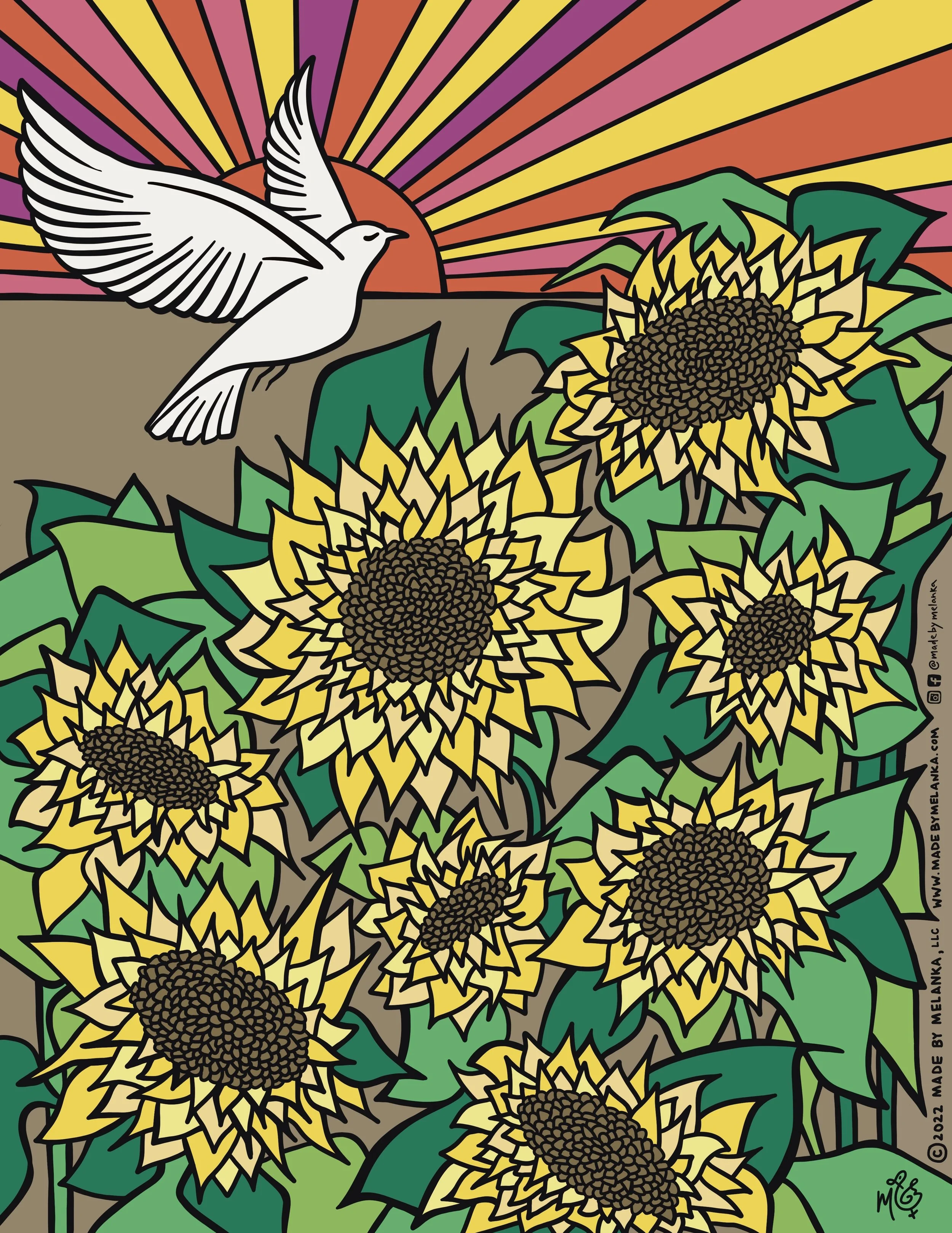 Colored Sunflowers.JPG