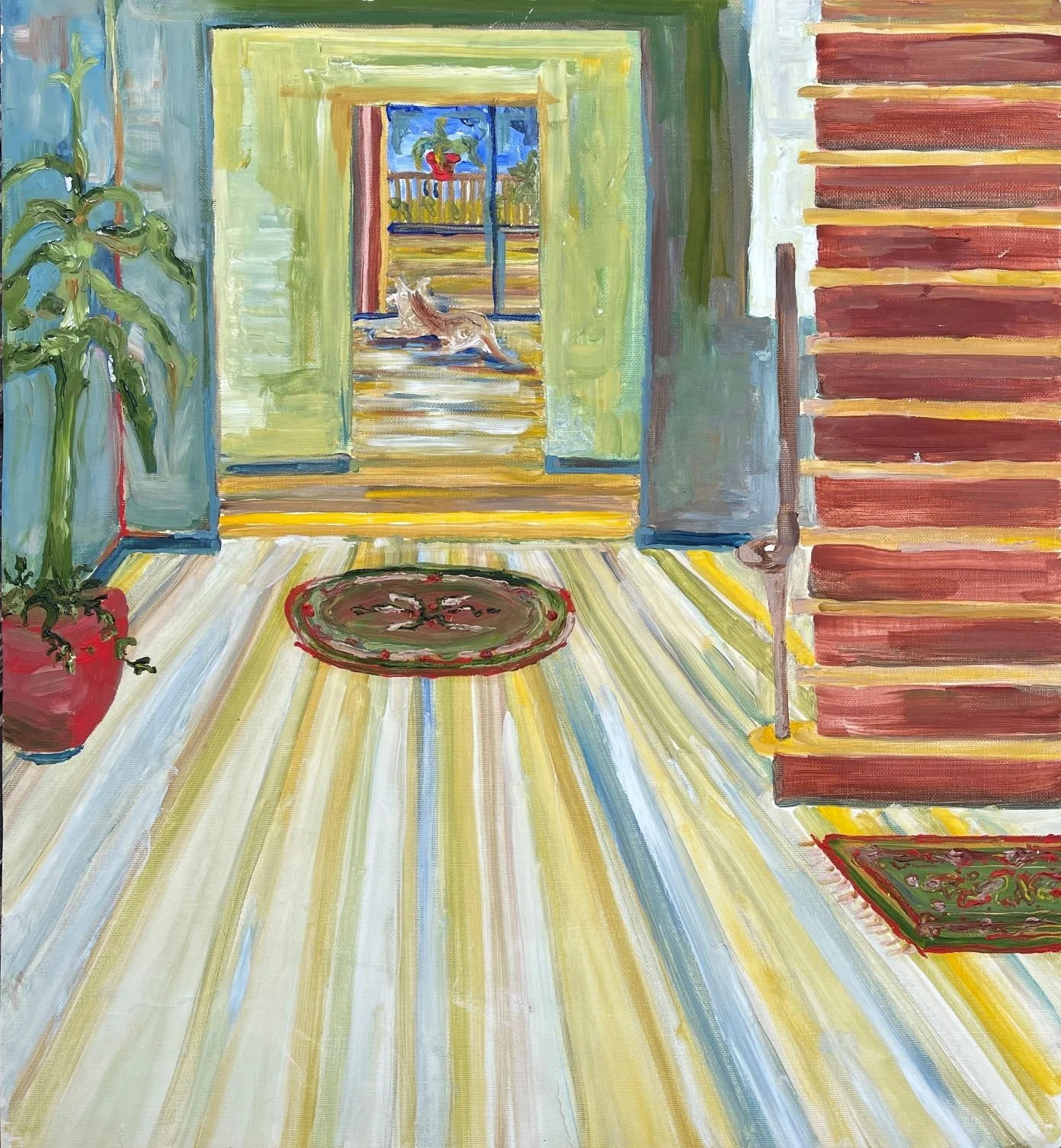 Defend
22" x 20"
Acrylic on canvasette paper