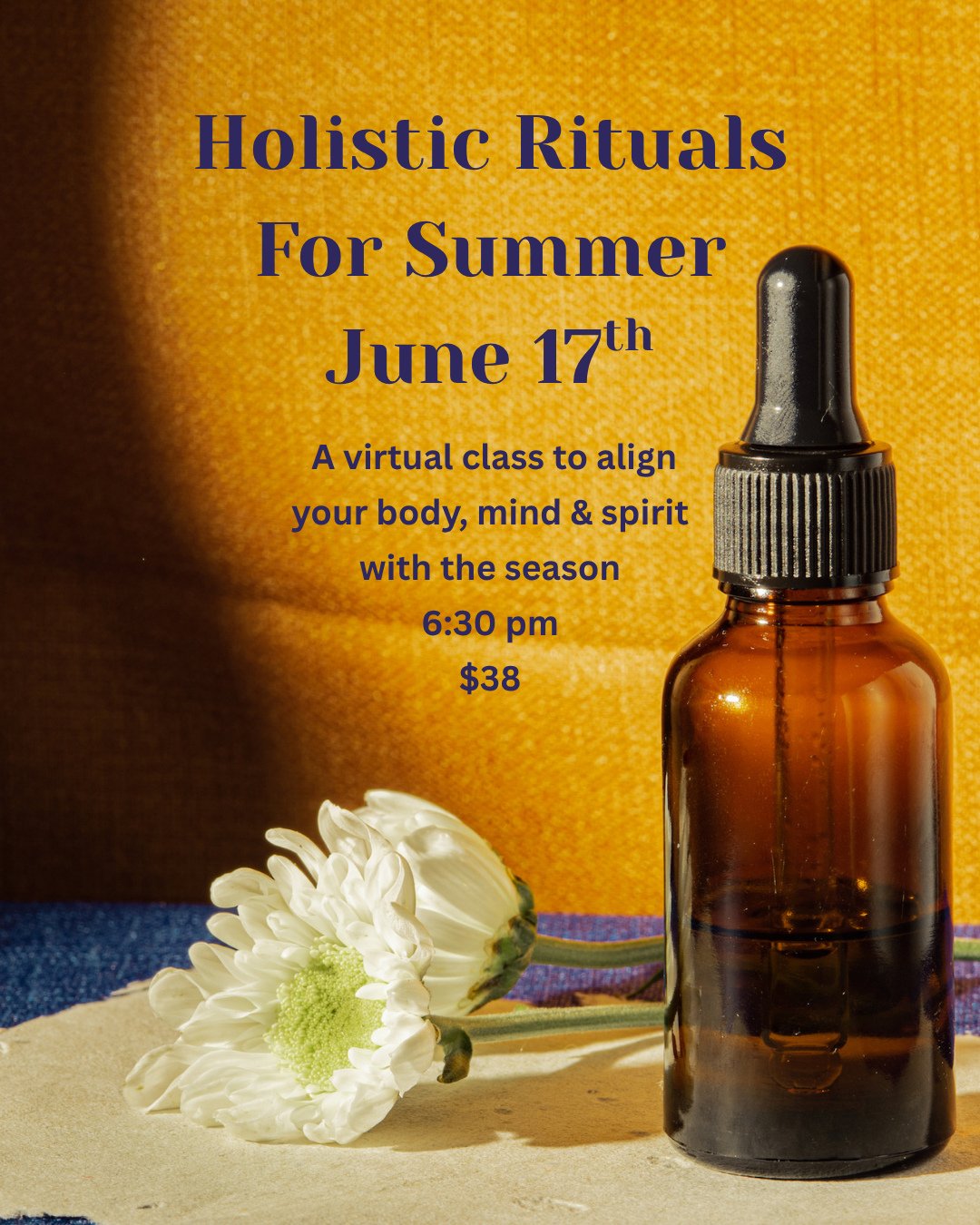 🌞Our virtual class this month combines all my favorite rituals to help find balance for the summer season. Learn strategies to work in harmony with the fire element and the qualities of summer. Bringing passion, creation, integration, and joy to the