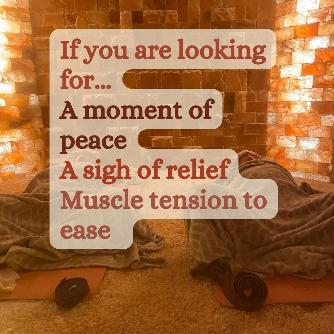 ✨Restorative yoga is back in the Salt Cave! ✨

Just in time for the start of the school year. 

If these words resonate with you then I have a feeling you will really soak this up: 

✨Guided relaxation
✨Restoration
✨Soothing my nervous system 
✨Groun
