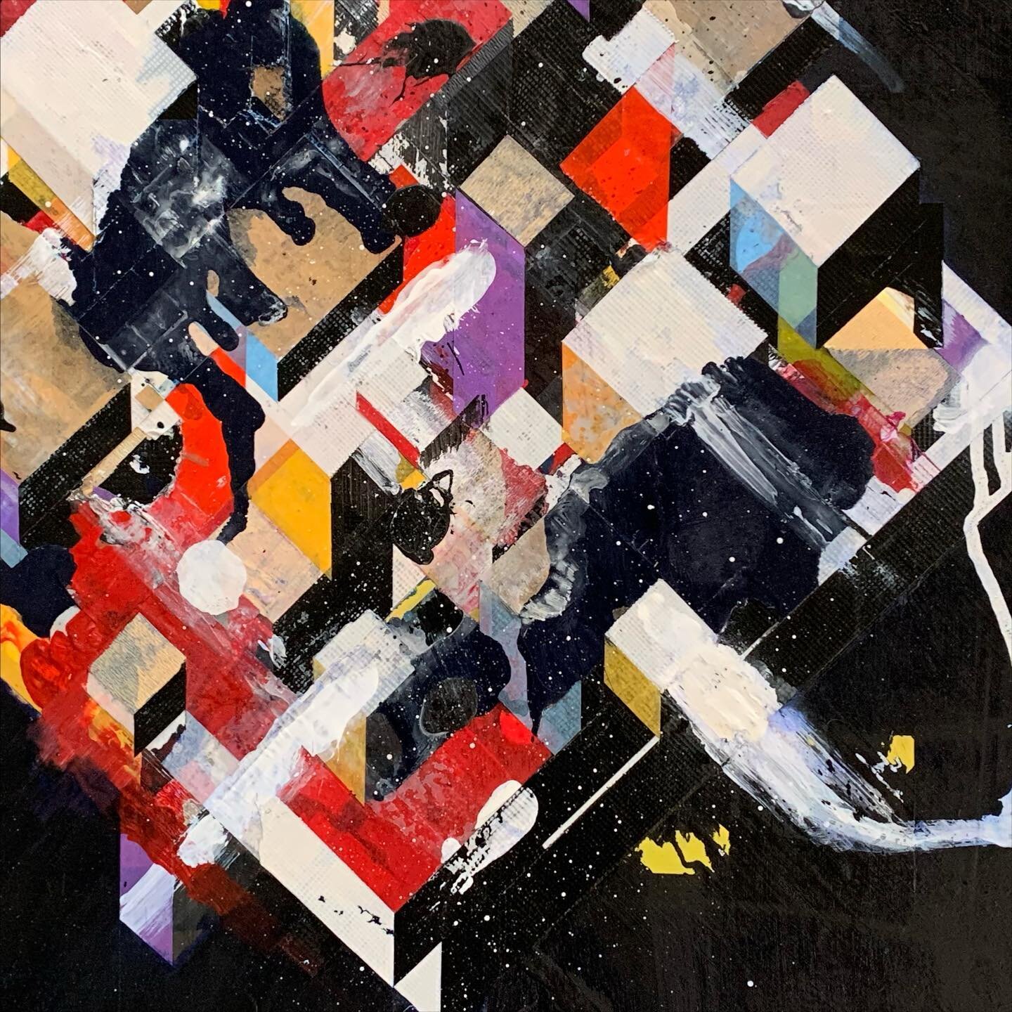 #workinprogress #abstractart #abstractpainting #proberlyfuckingitup #abstract #layeredart #contemporaryart #contemporarypainting #mixedmedia #mixedmediaart #artsy #paintingoftheday #geometricalart #collageart #thehagueart #denhaag #instaart #instaart