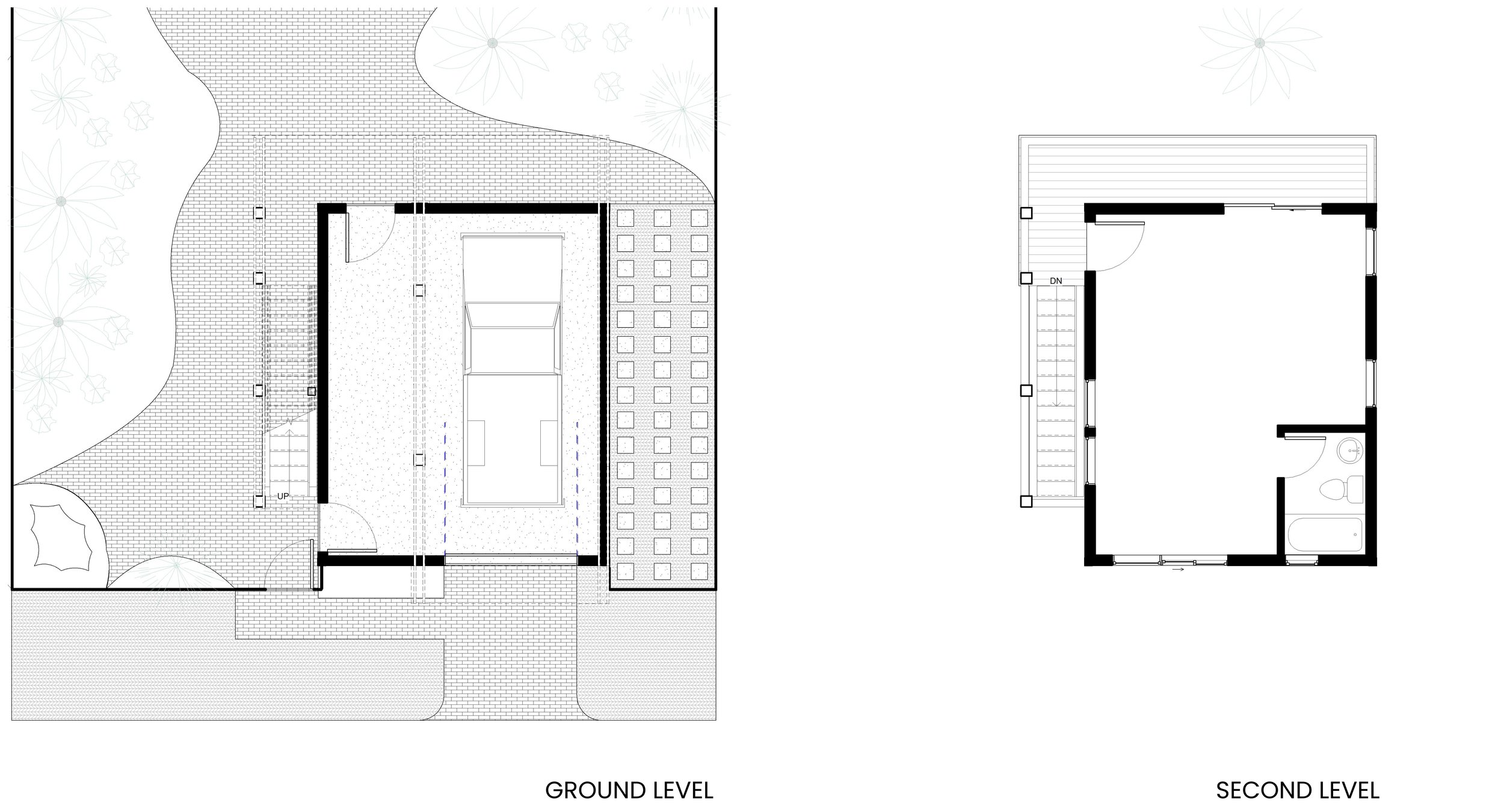 Floor Plans - To allow for a variety of uses, the interior floor plan is left completely open to interpretation.