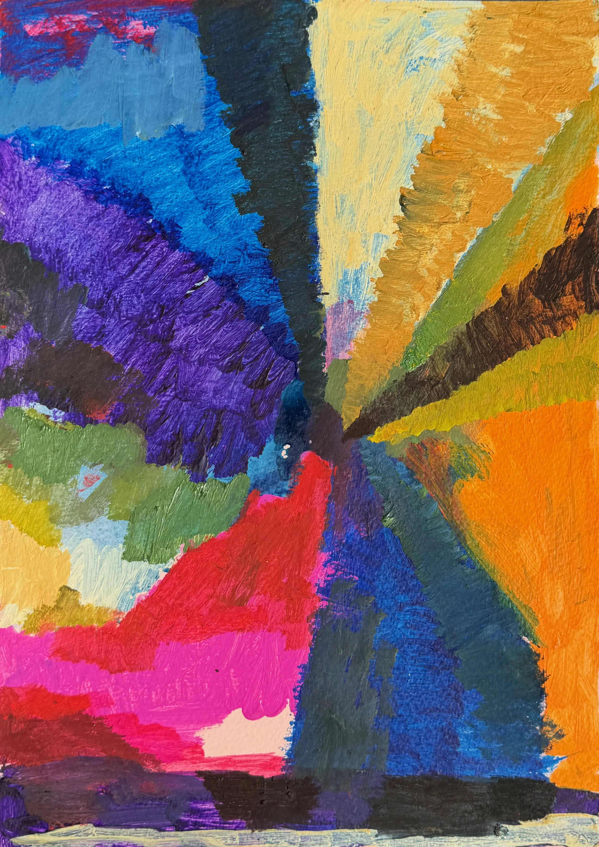 Frantz Jean-Baptiste. 4 . 2026. Oil on paper. 11.5 x 8 inches.