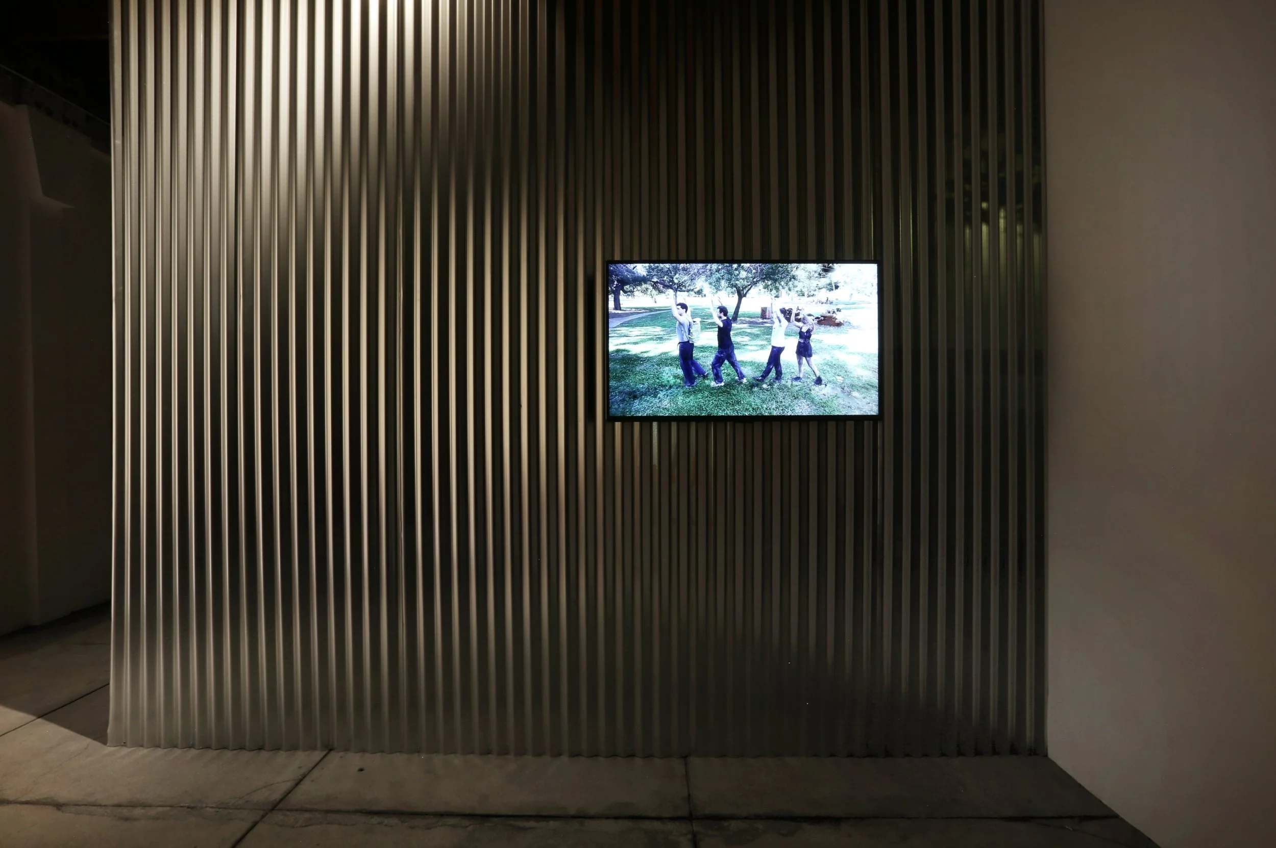 Choreographies of Retreat . [Installation view/ Night (15). Still (Y).]