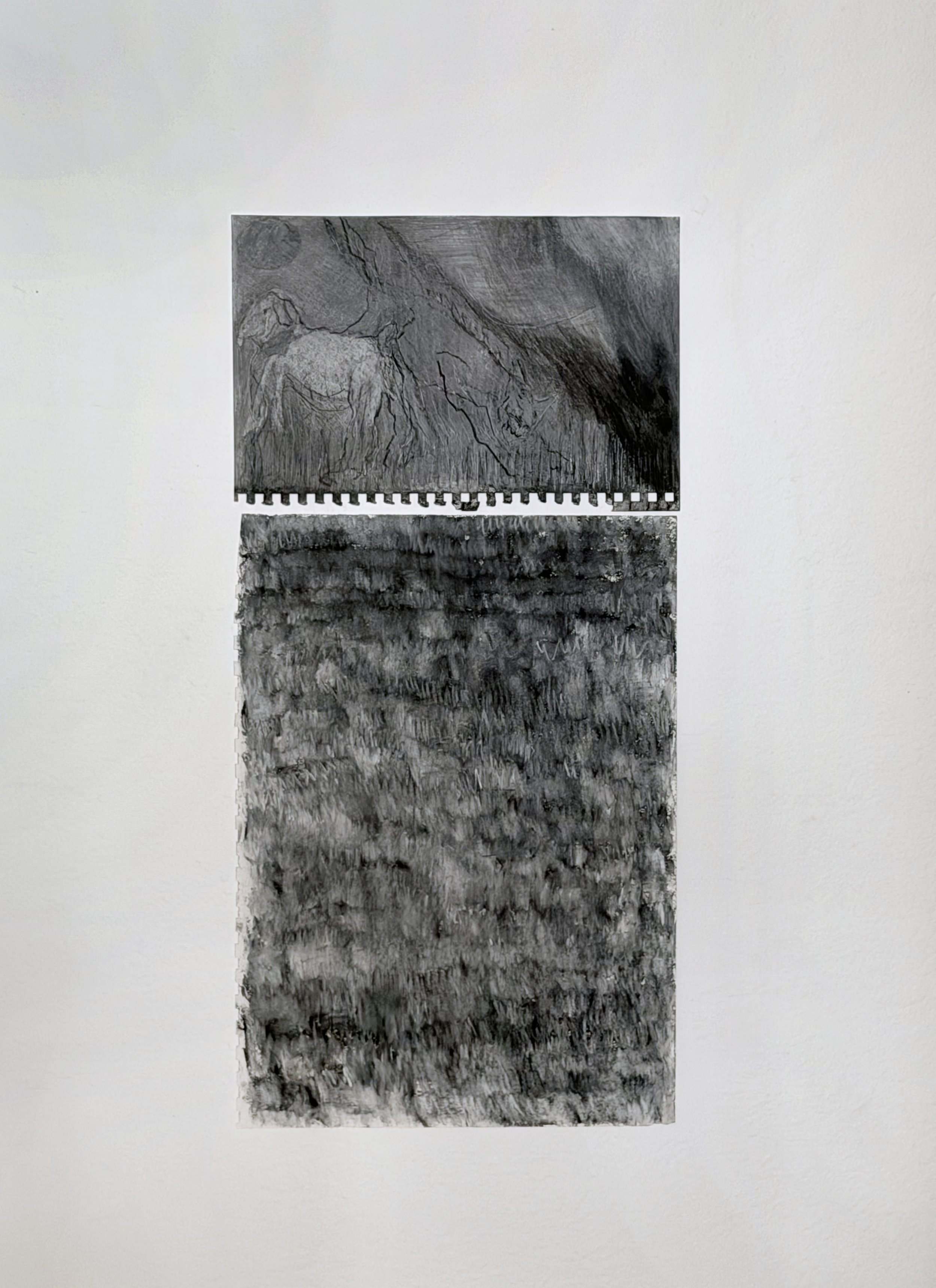 object 80. d'don't . 2026. Charcoal, chalk pastel, graphite, paper.