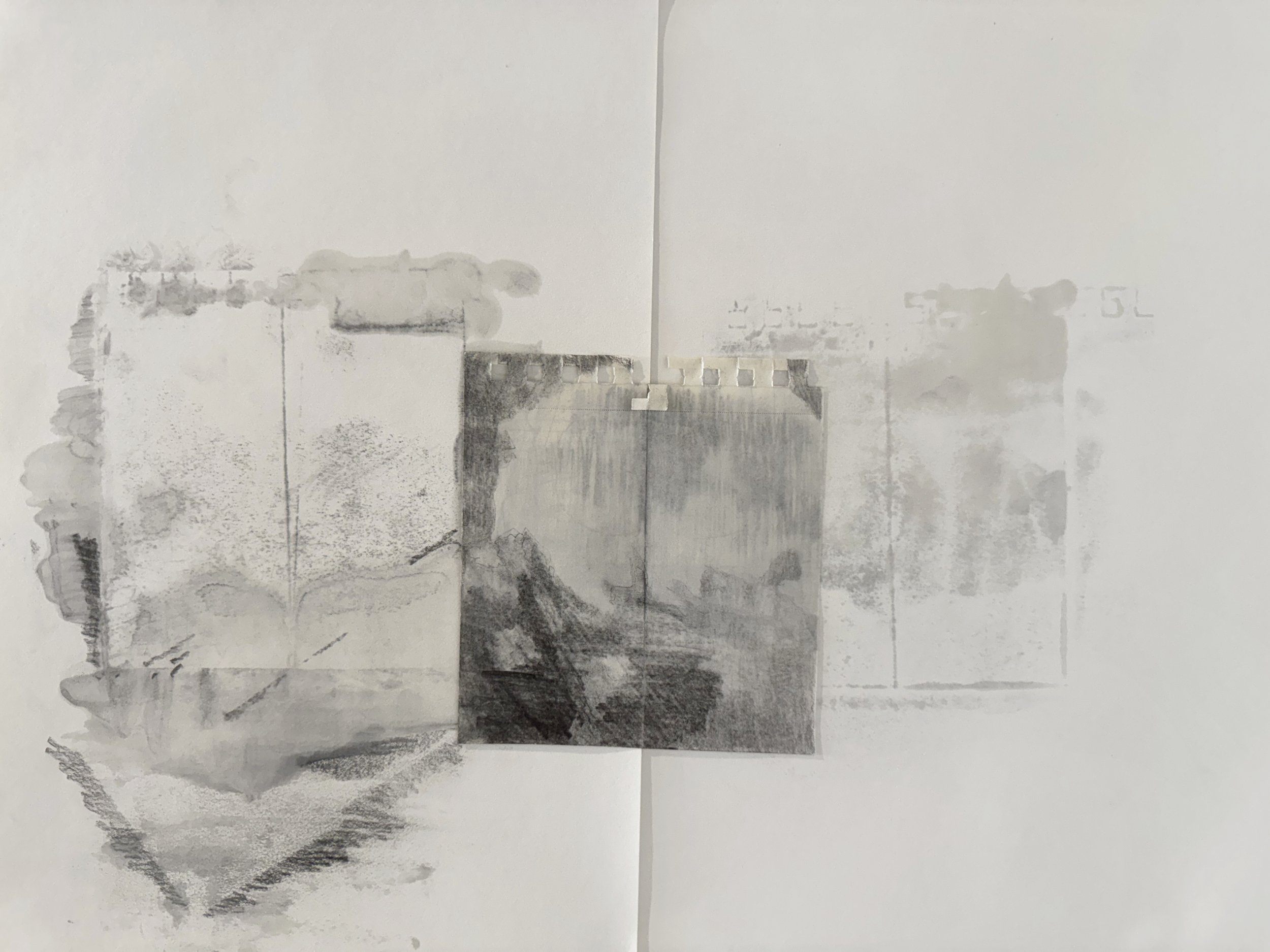 object 80. duckdckGoose . 2026. Damar resin, turpentine, graphite, paper.