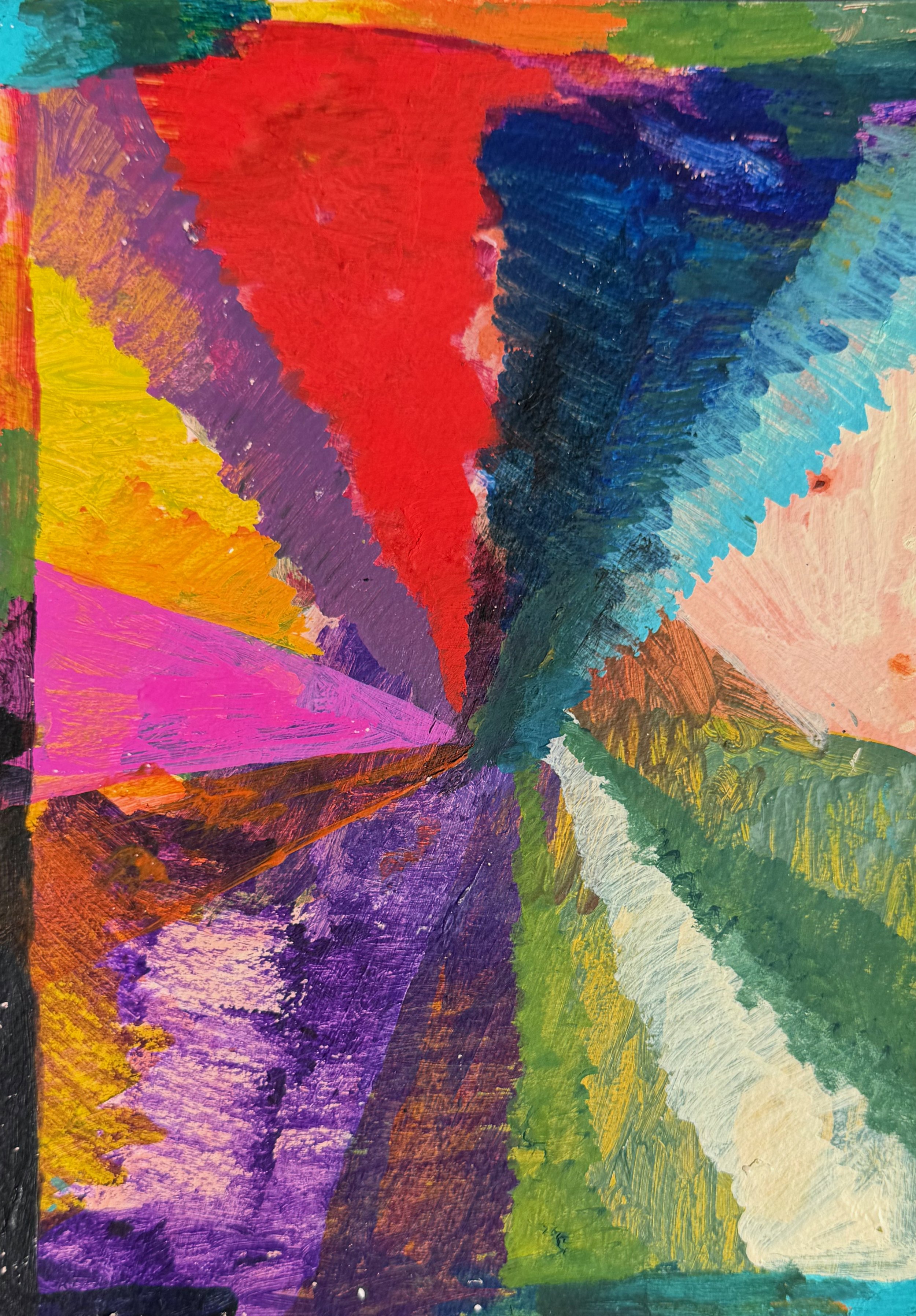 Frantz Jean-Baptiste. 3 . 2026. Oil on paper. 11.5 x 8 inches.