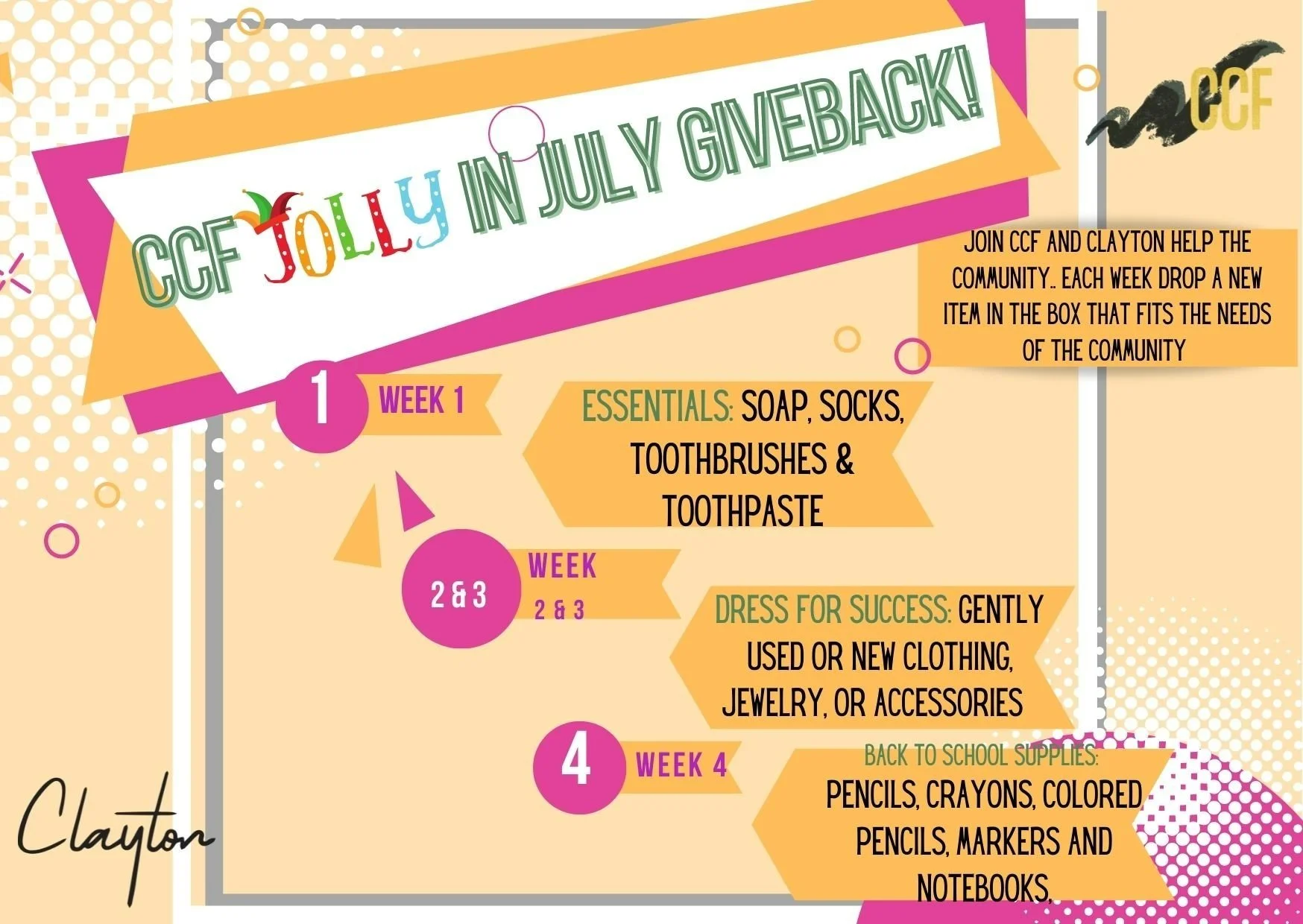 Jolly In JULY Give Back Month!