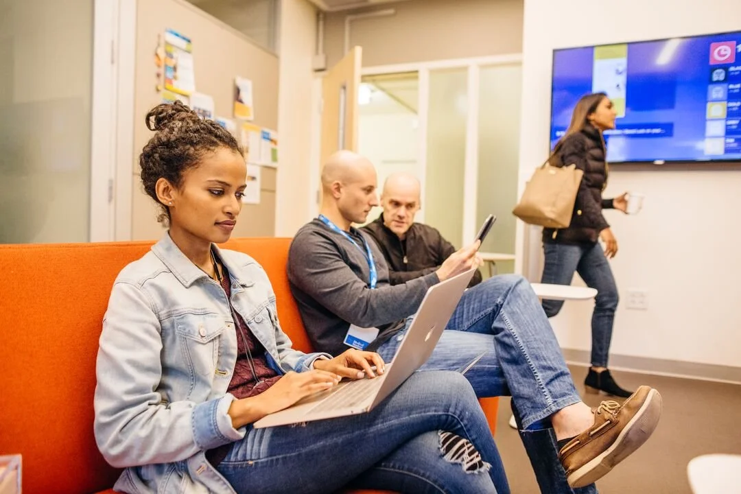 UCSF community members browsing on their digital devices