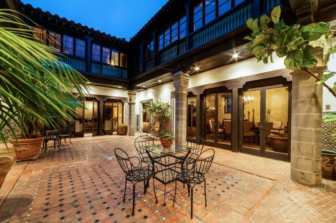 Bradbury House Courtyard at Twilight