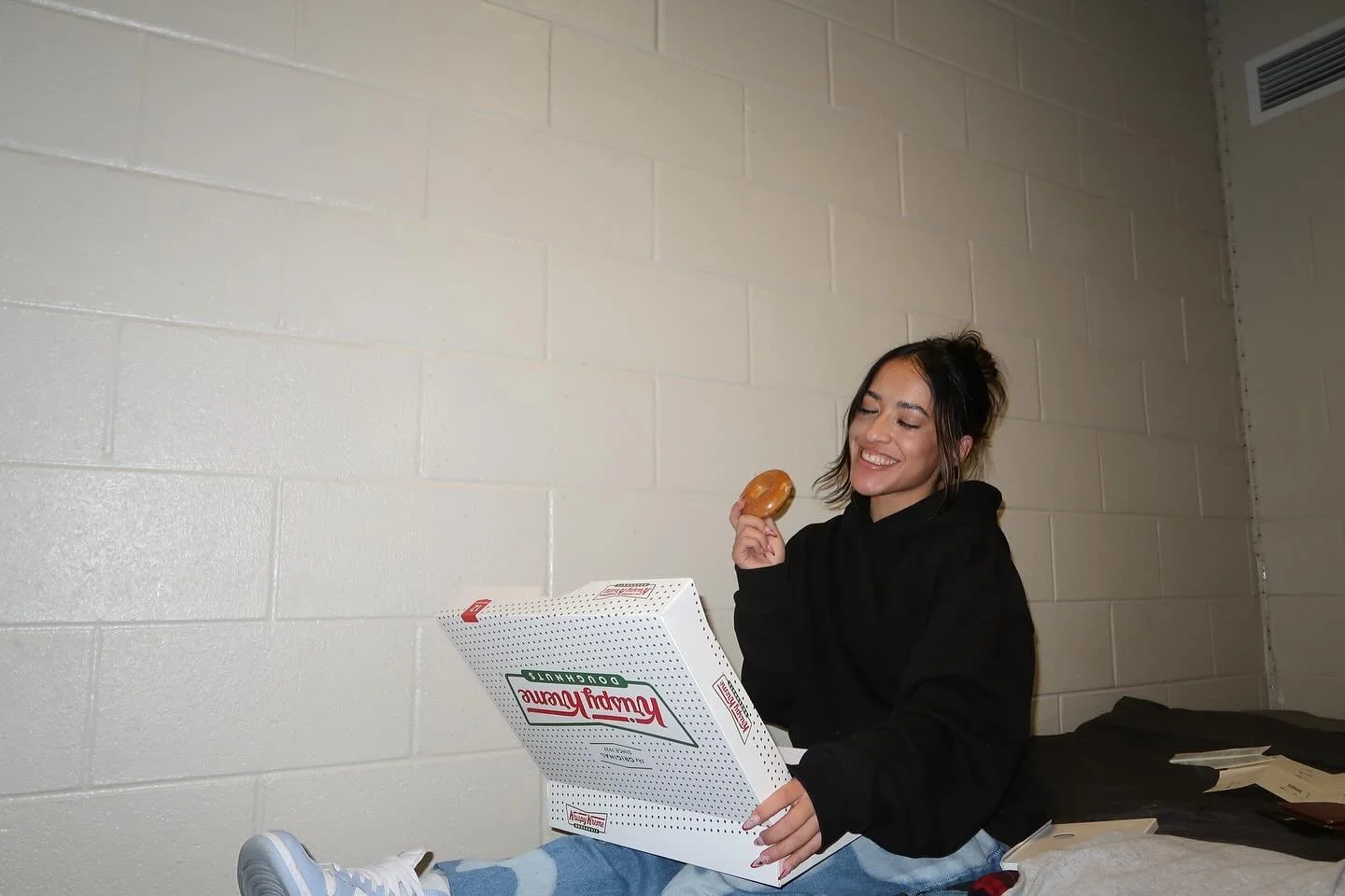 exposing him to lucky girl syndrome 👼🏻🦋 = free krispy kreme