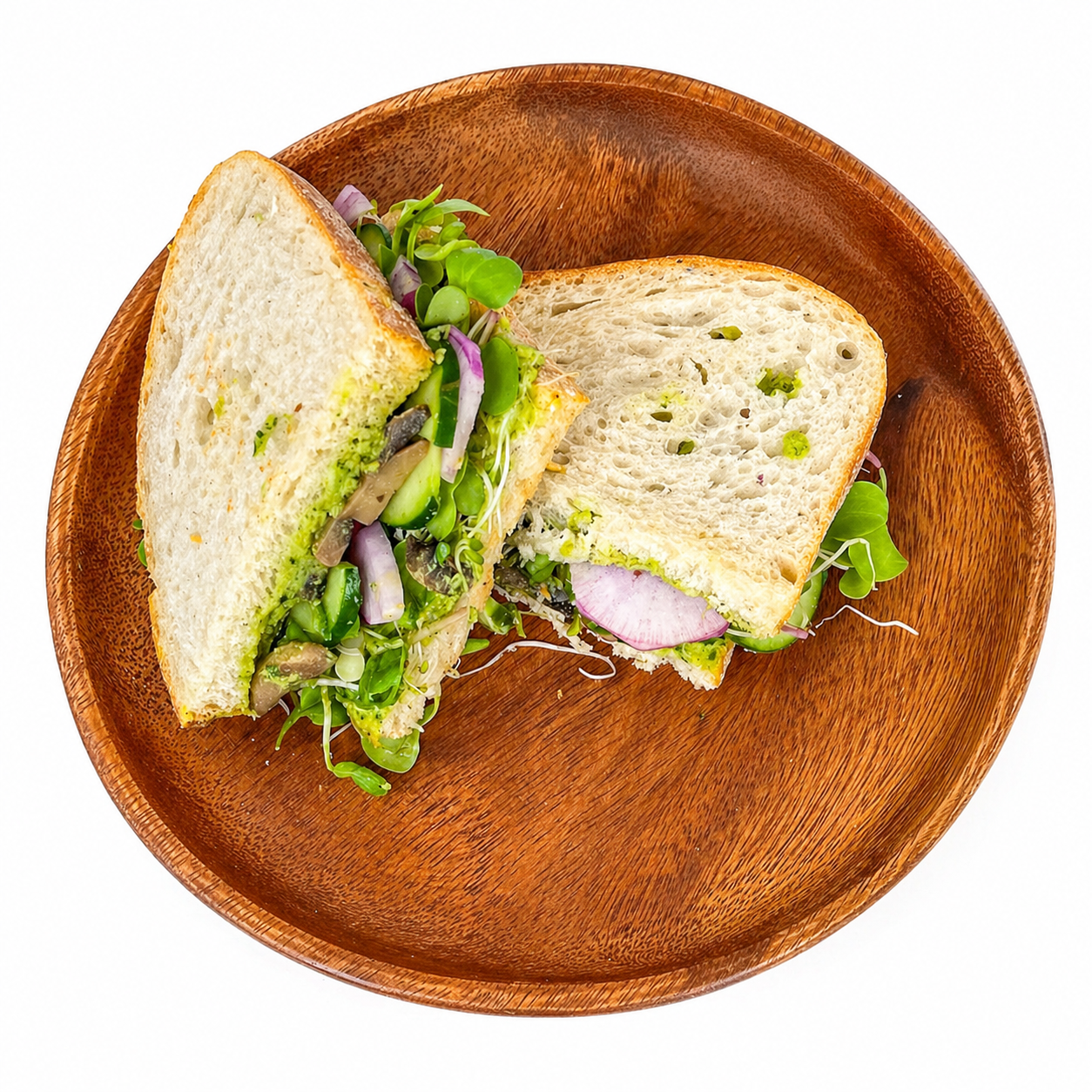 Hummus, Veggies &  Microgreens