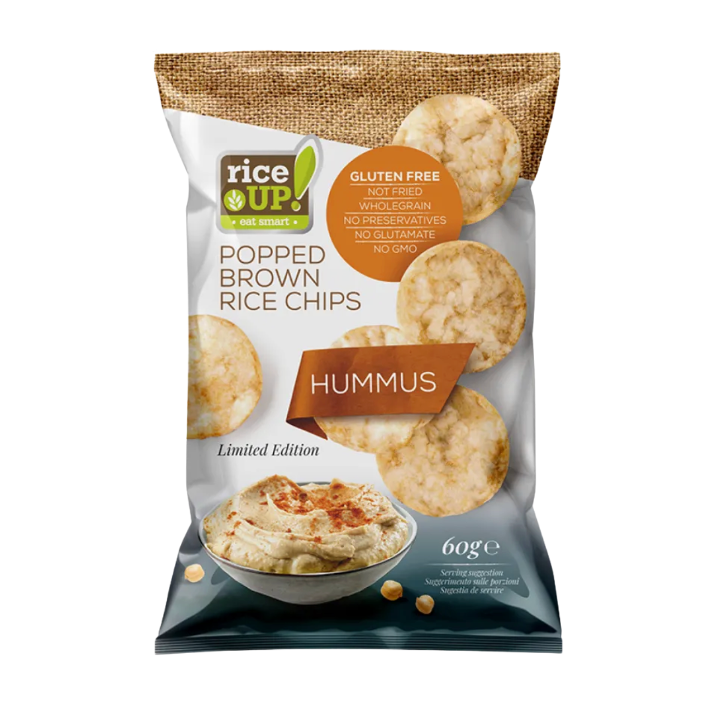 Rice UP! Brown Rice Chips, Hummus