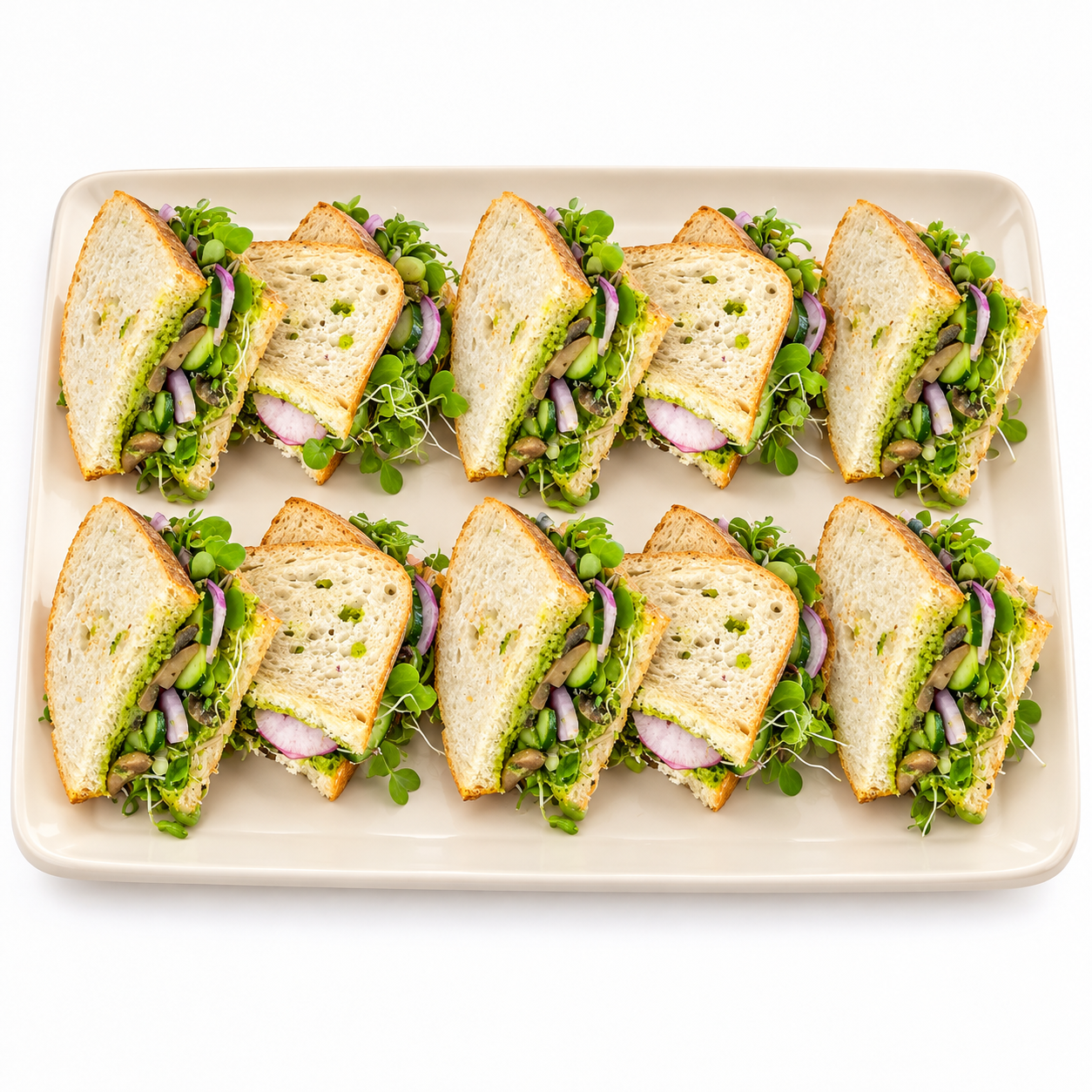 Hummus, Veggies & Microgreens