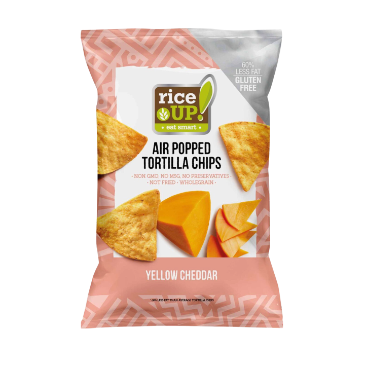 Rice UP! Popped Tortilla Chips, Yellow Cheddar