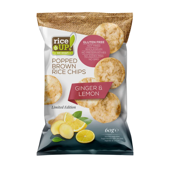 Rice UP! Brown Rice Chips, Ginger & Lemon