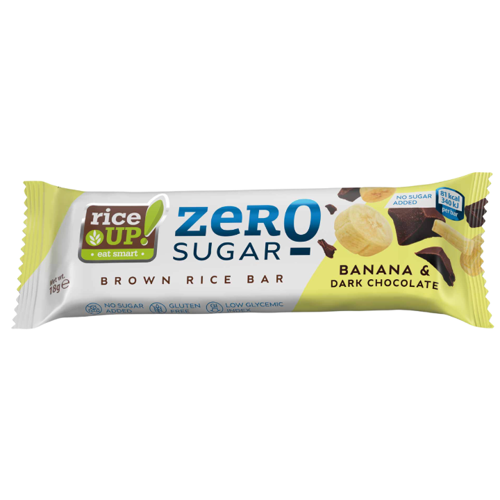 Zero Sugar Brown Rice Bar, Banana and Dark Chocolate