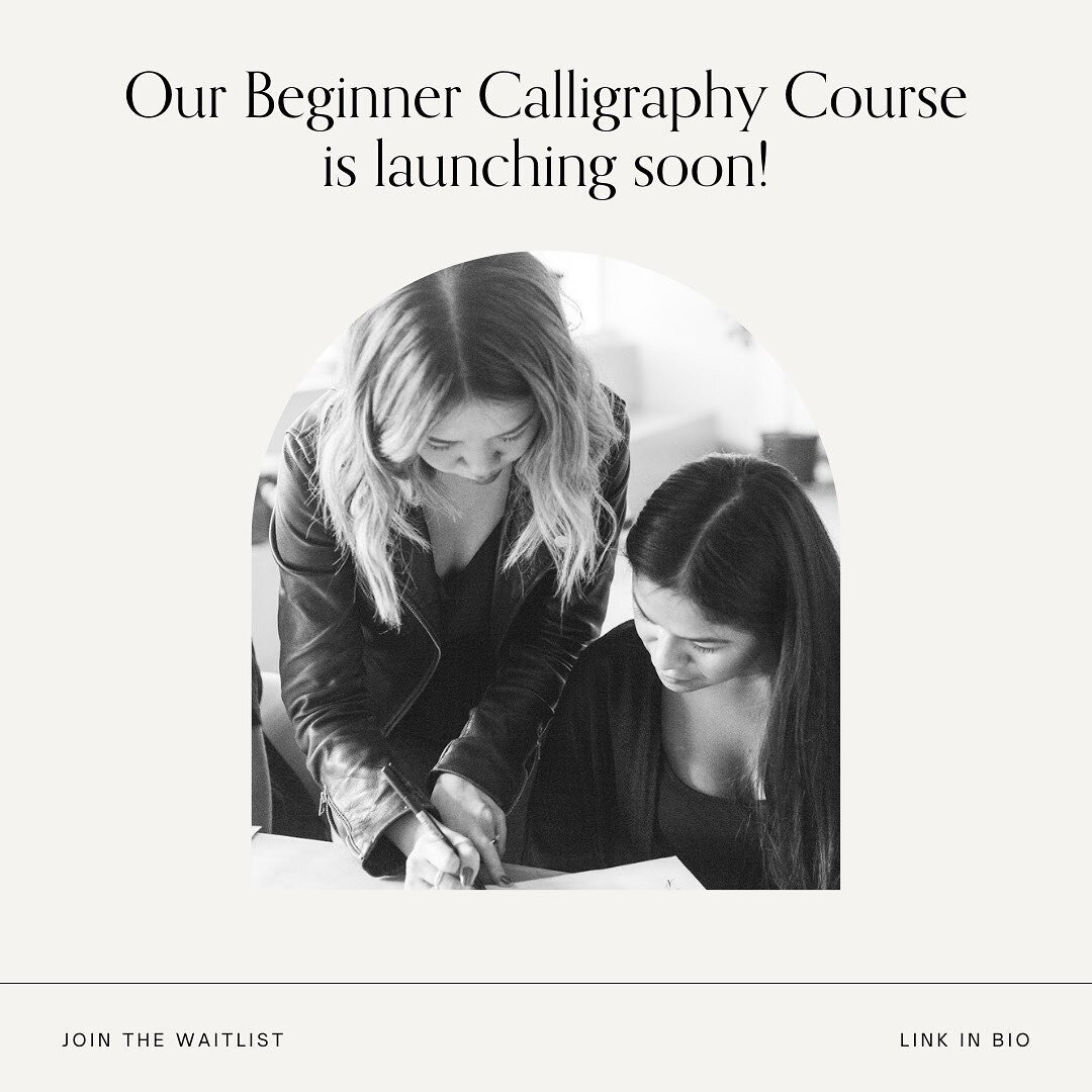 Our long awaited Beginner Calligraphy course - the one that&rsquo;s been taught in person by @viacalligraphy to over 1000 students in Toronto - is finally making its online debut VERY soon! Head to the link in our bio to join the Waitlist so we can l
