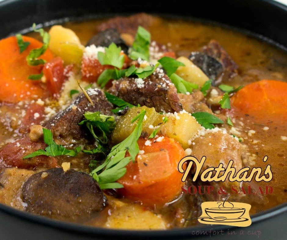 Today's "Park Ave Throw Back"...
Nothing says comfort like a bowl of Nathan's Beef Stew! Slow-simmered tender beef, vegetables, and rich savory broth &mdash; the perfect warm-up on a cold day.

#comfortfood #beefstewlovers #warmupwithsoup