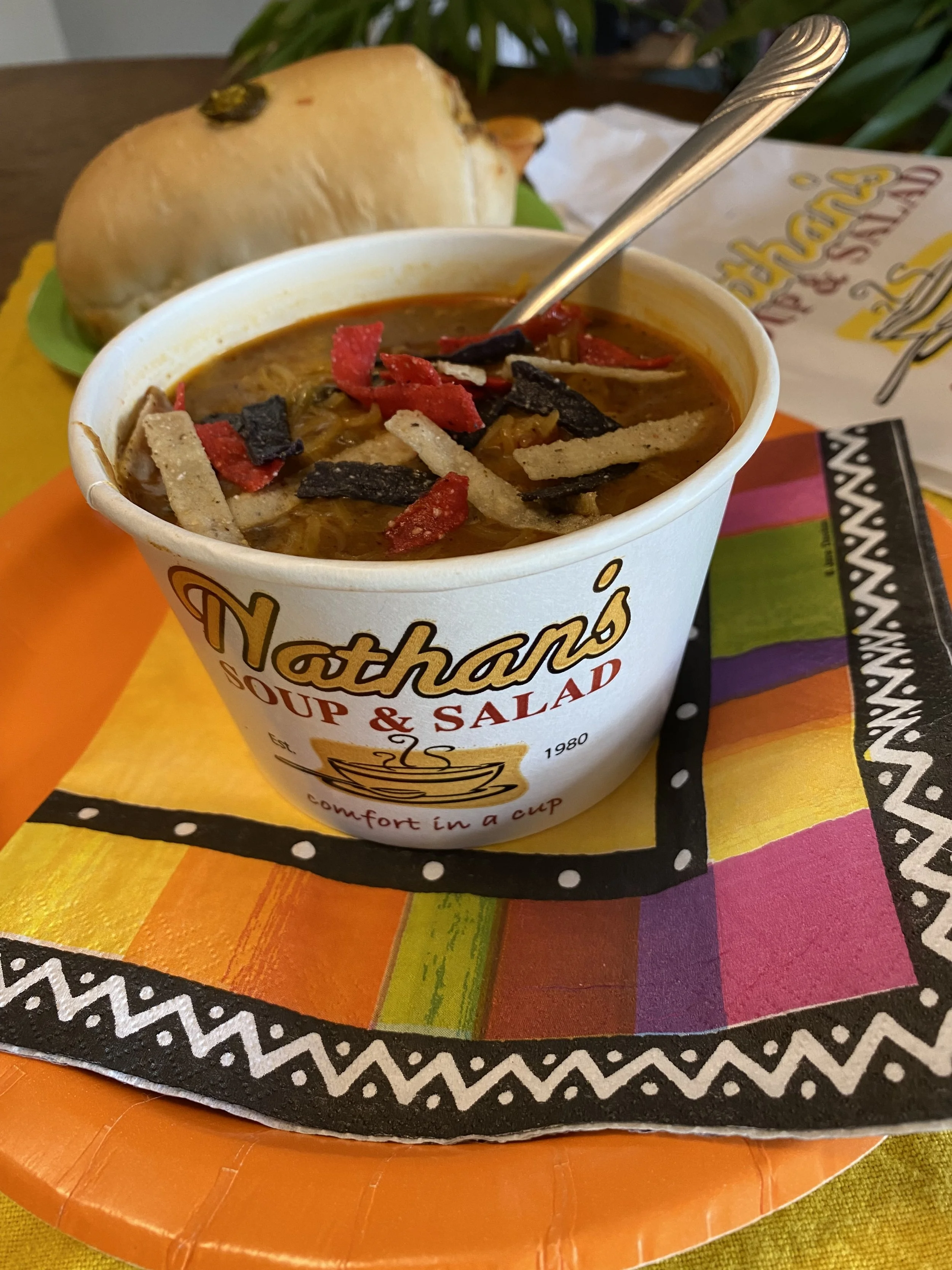 Nathans Soup and Salad Tortilla Soup. Best Soup in Rochester NY!